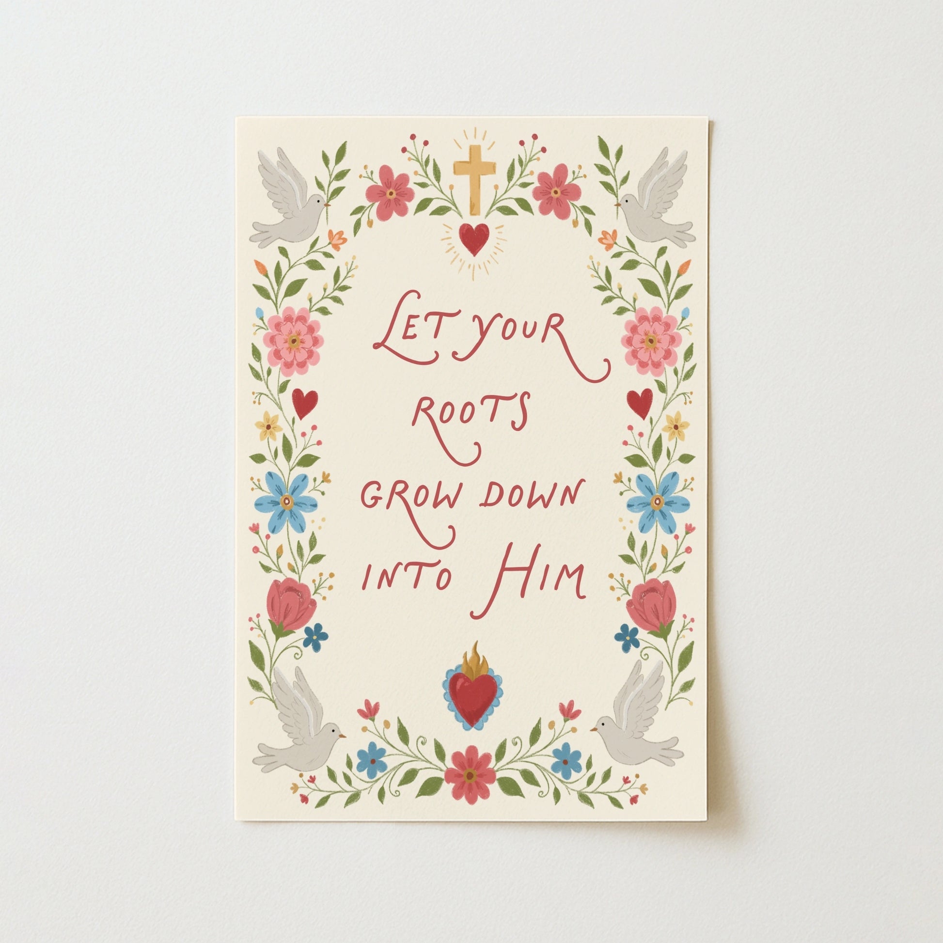 Decoración con versículo bíblico floral, decoración cristiana de pared