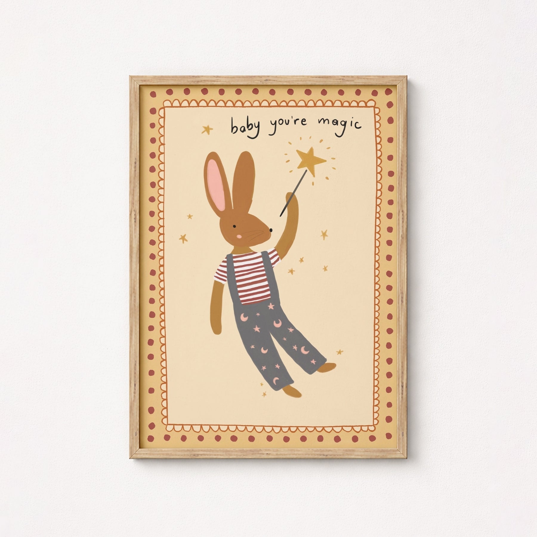 Bunny Nursery Print, Vintage Nursery Decor