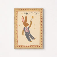 Bunny Nursery Print, Vintage Nursery Decor