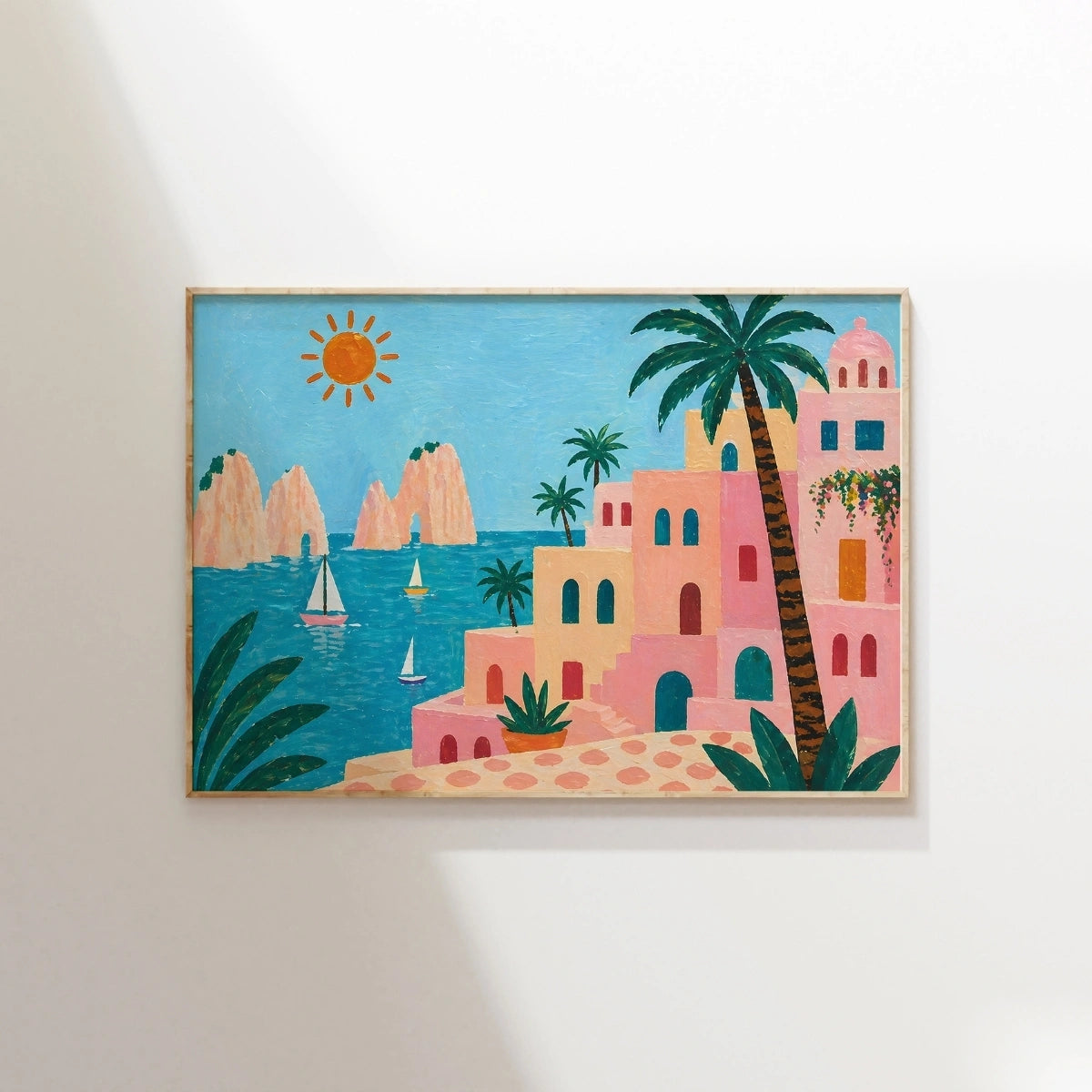 Amalfi Coast Poster, Coastal Wall Decor