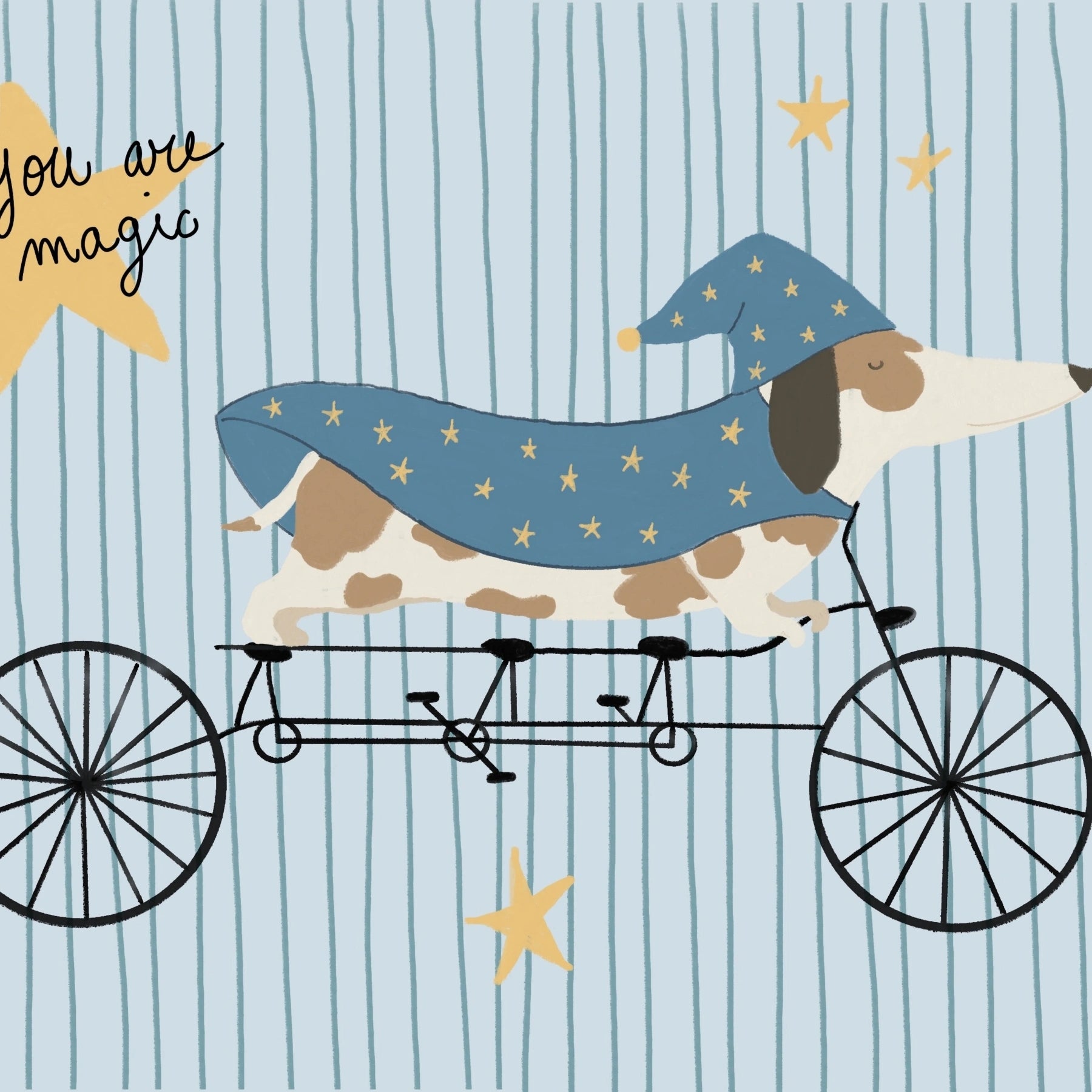 Poster con cane mago