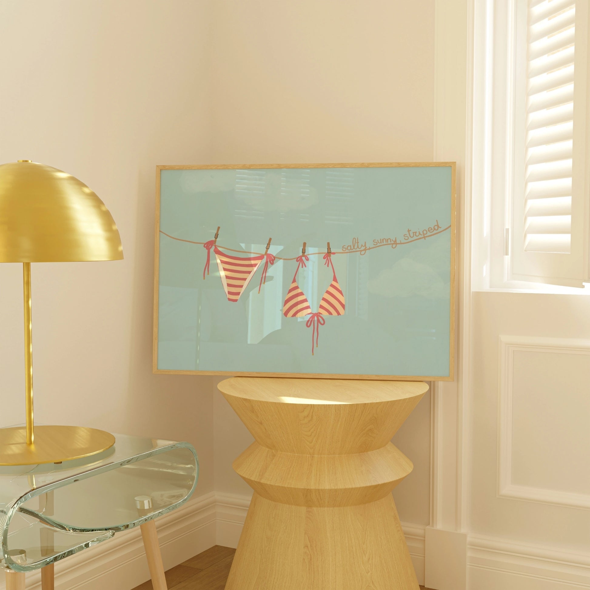 Striped Bikini Wall Art