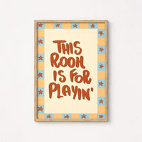 Questa stanza è per giocare - Stampa per cameretta dei bambini - Citazione per la stanza dei giochi