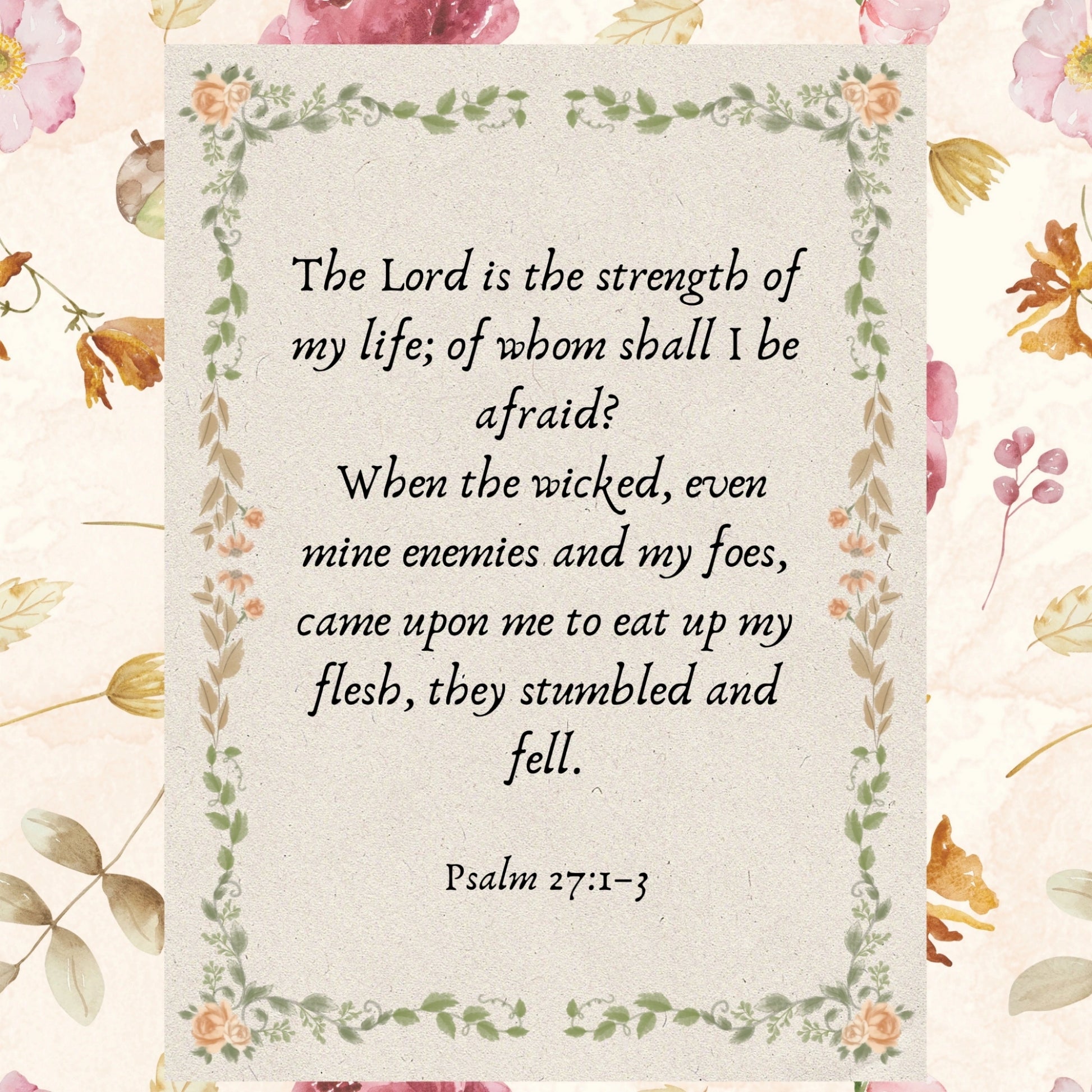 Décoration florale avec versets bibliques