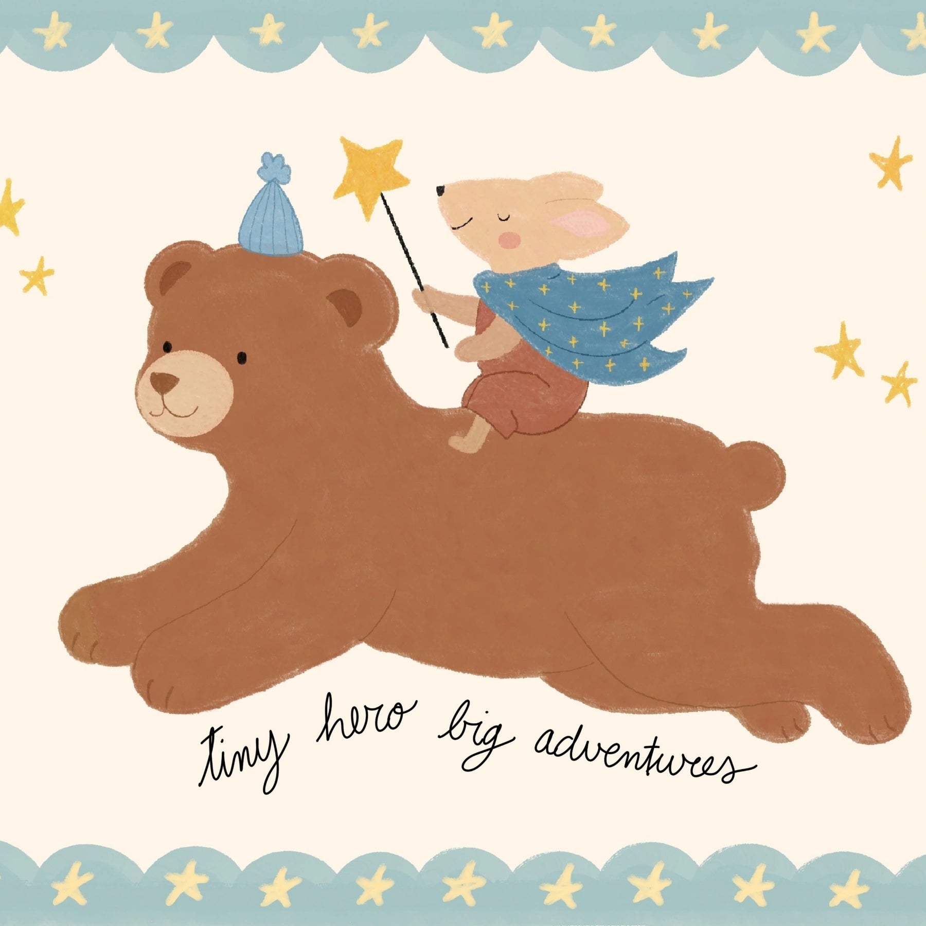 Arte murale per bambini piccolo eroe grandi avventure