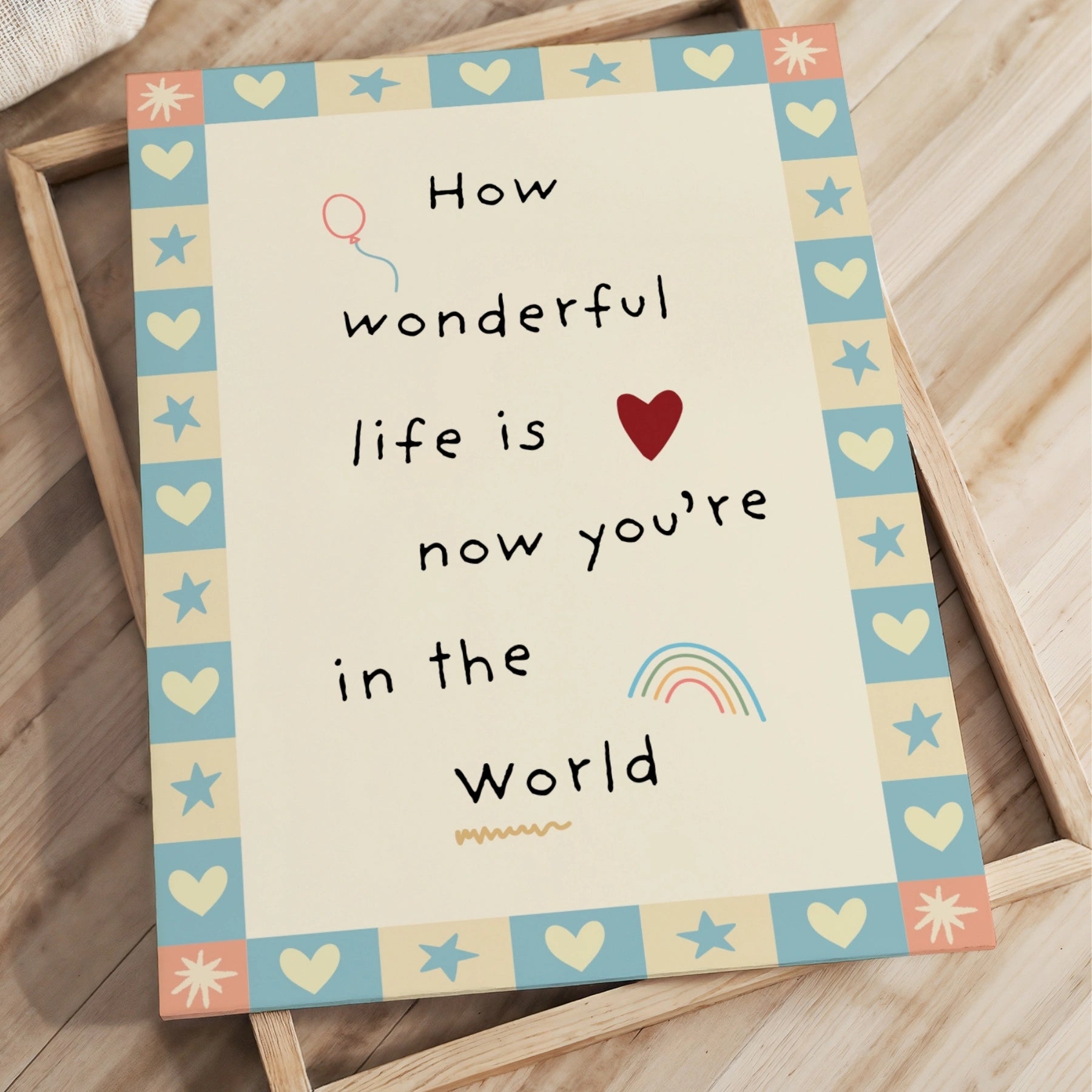 Now You’re in the World Nursery Canvas Print