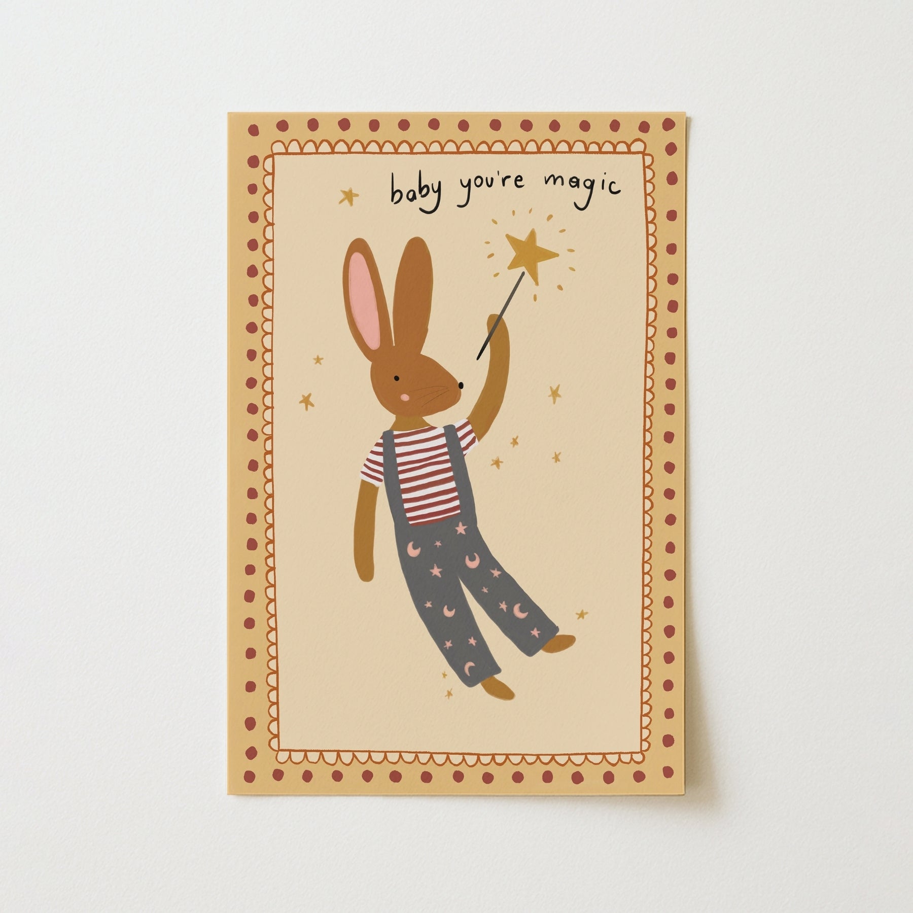 Bunny Nursery Print, Vintage Nursery Decor