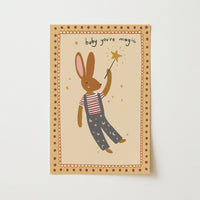 Bunny Nursery Print, Vintage Nursery Decor