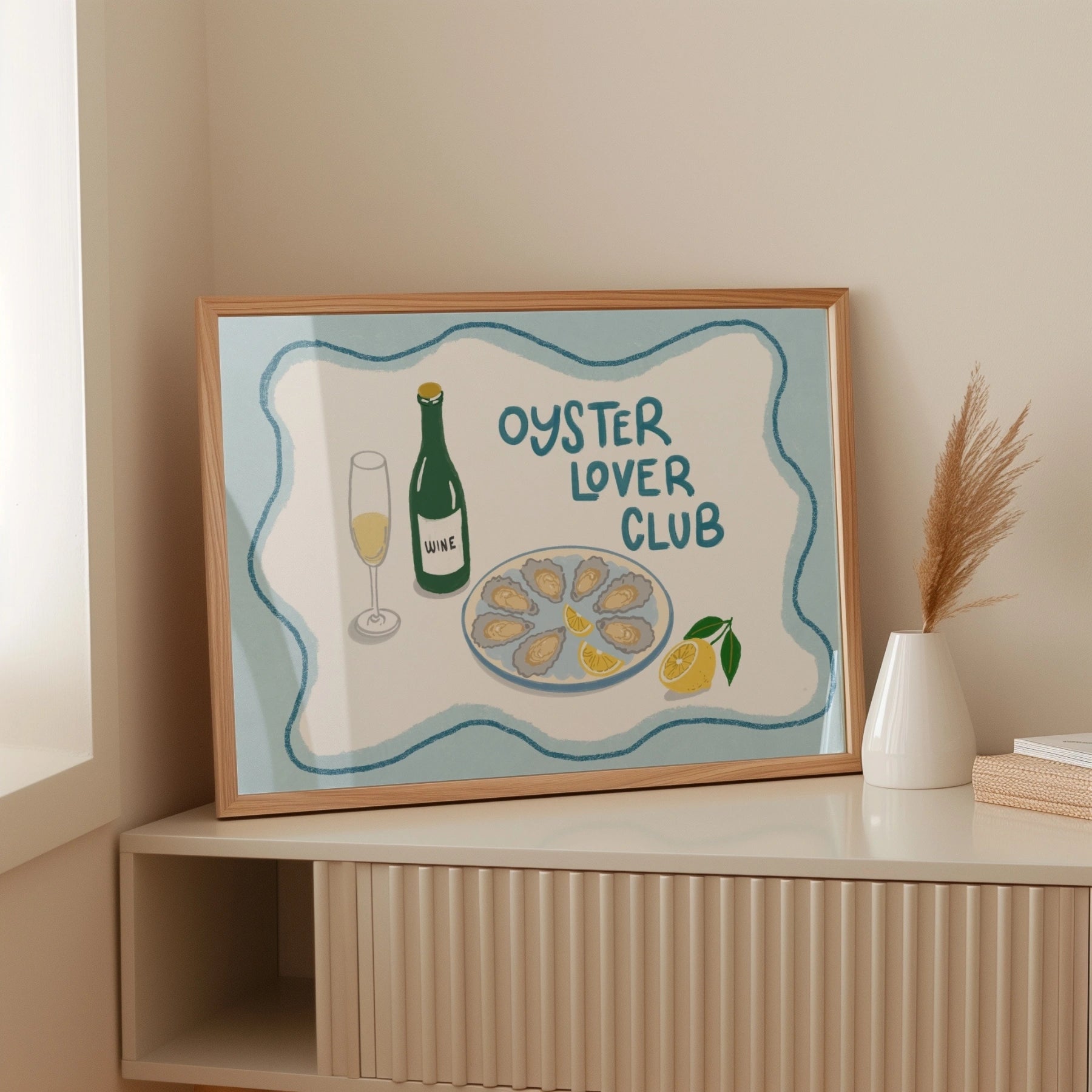 Arte murale club di amanti dell'ostrica