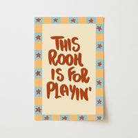Questa stanza è per giocare - Stampa per cameretta dei bambini - Citazione per la stanza dei giochi