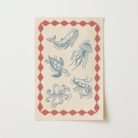 Arte murale della vita marina