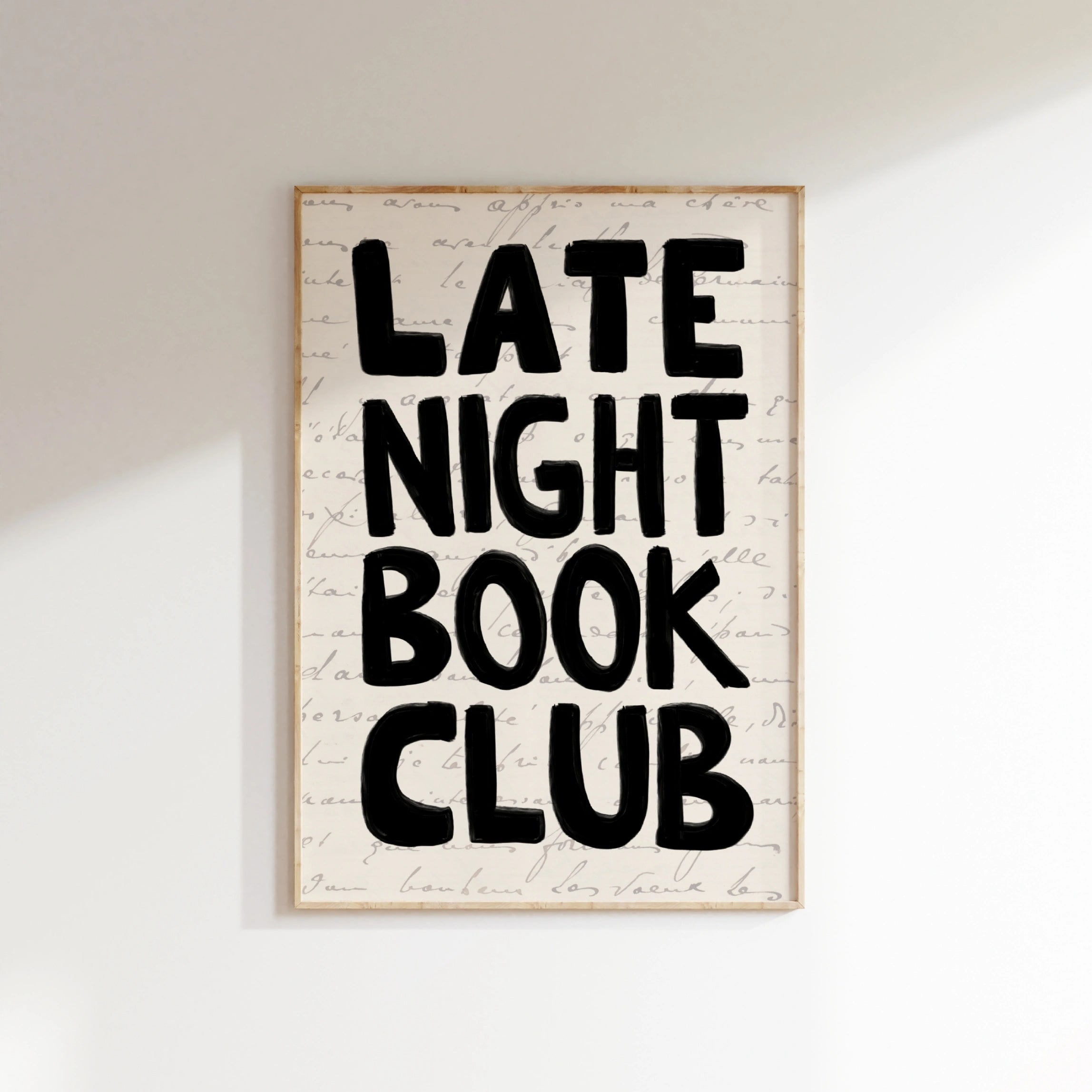 Late Night Book Club Print – Funny Bookish Wall Art
