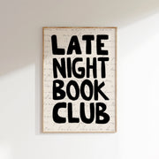 Late Night Book Club – Bookish Wall Art