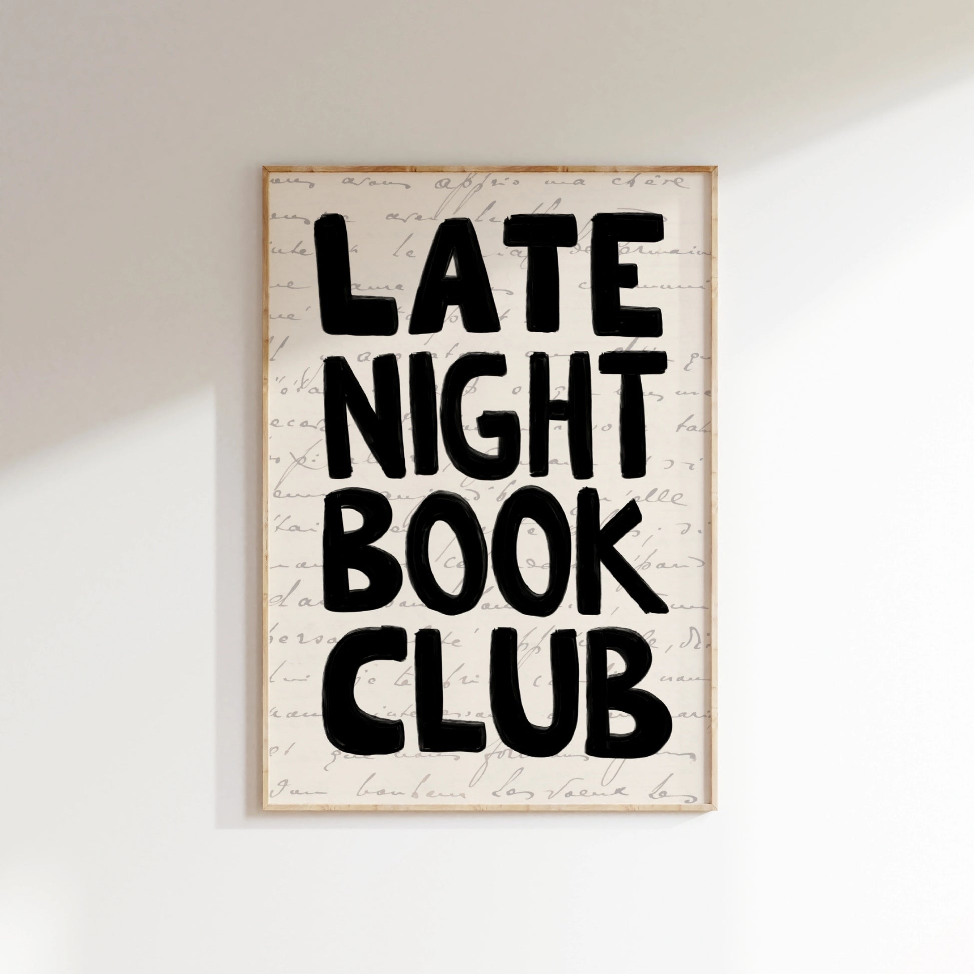 Late Night Book Club Print – Funny Bookish Wall Art