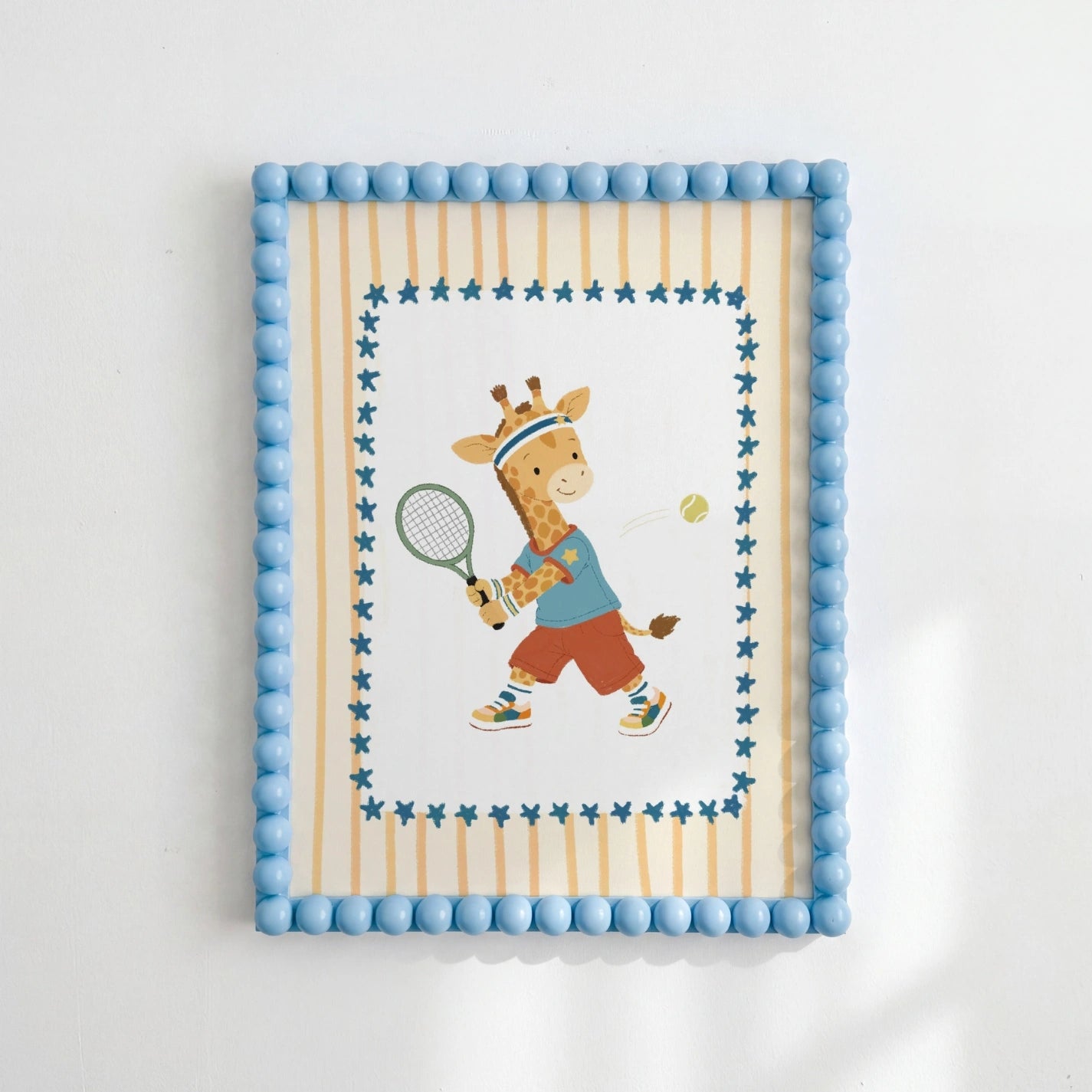 Tennis Giraffe Nursery Wall Art, Kids Sports Wall Art