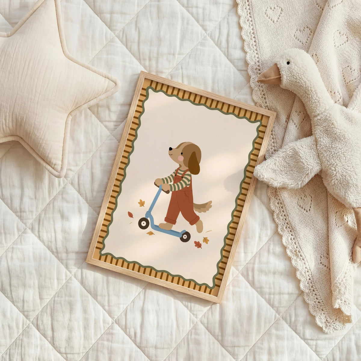Puppy on Scooter – Nursery & Kids Wall Art