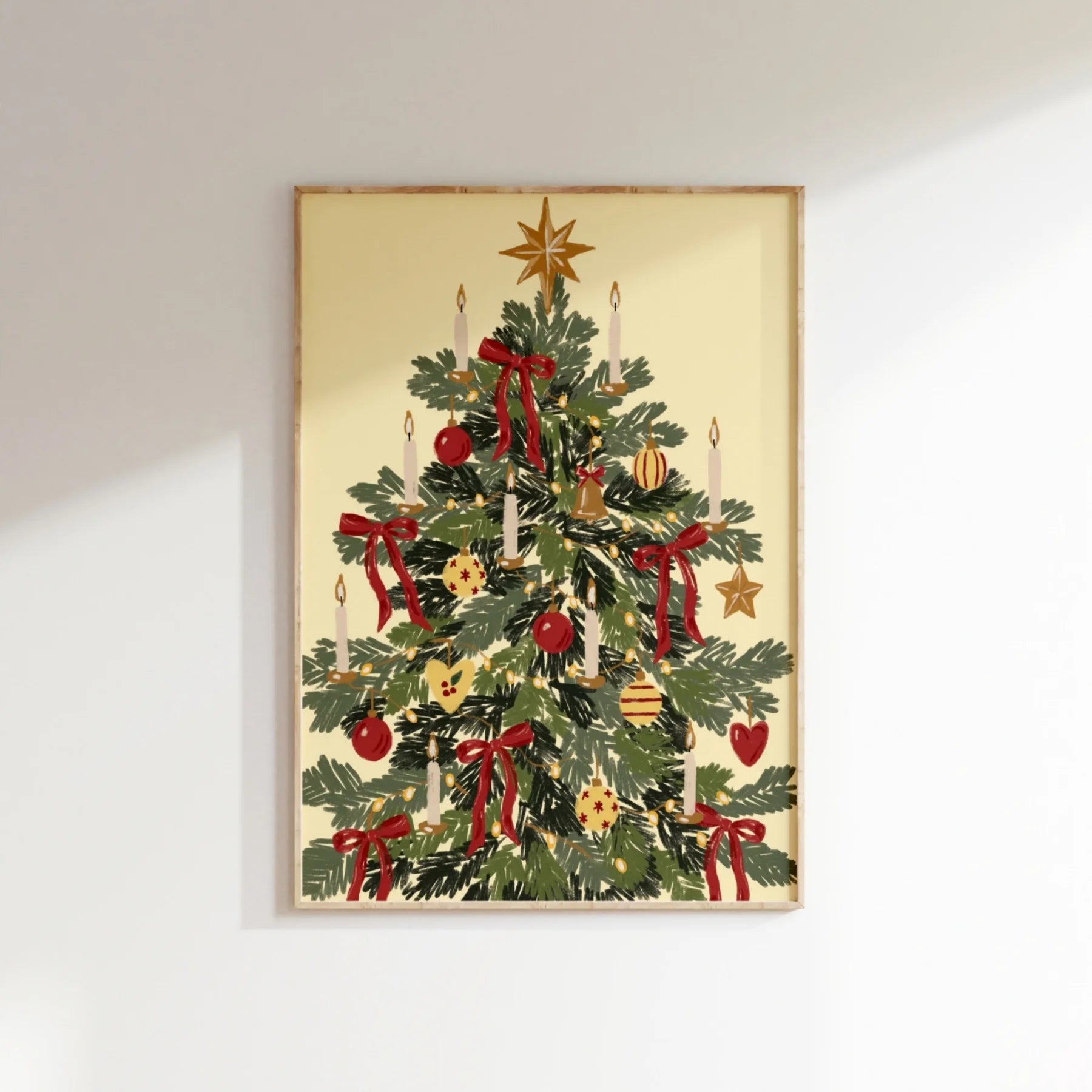 Christmas Tree with Vintage Ornaments – Weihnachtsposter