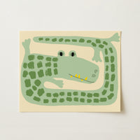 Crocodile Nursery Print – Cute Animal Wall Art for Kids