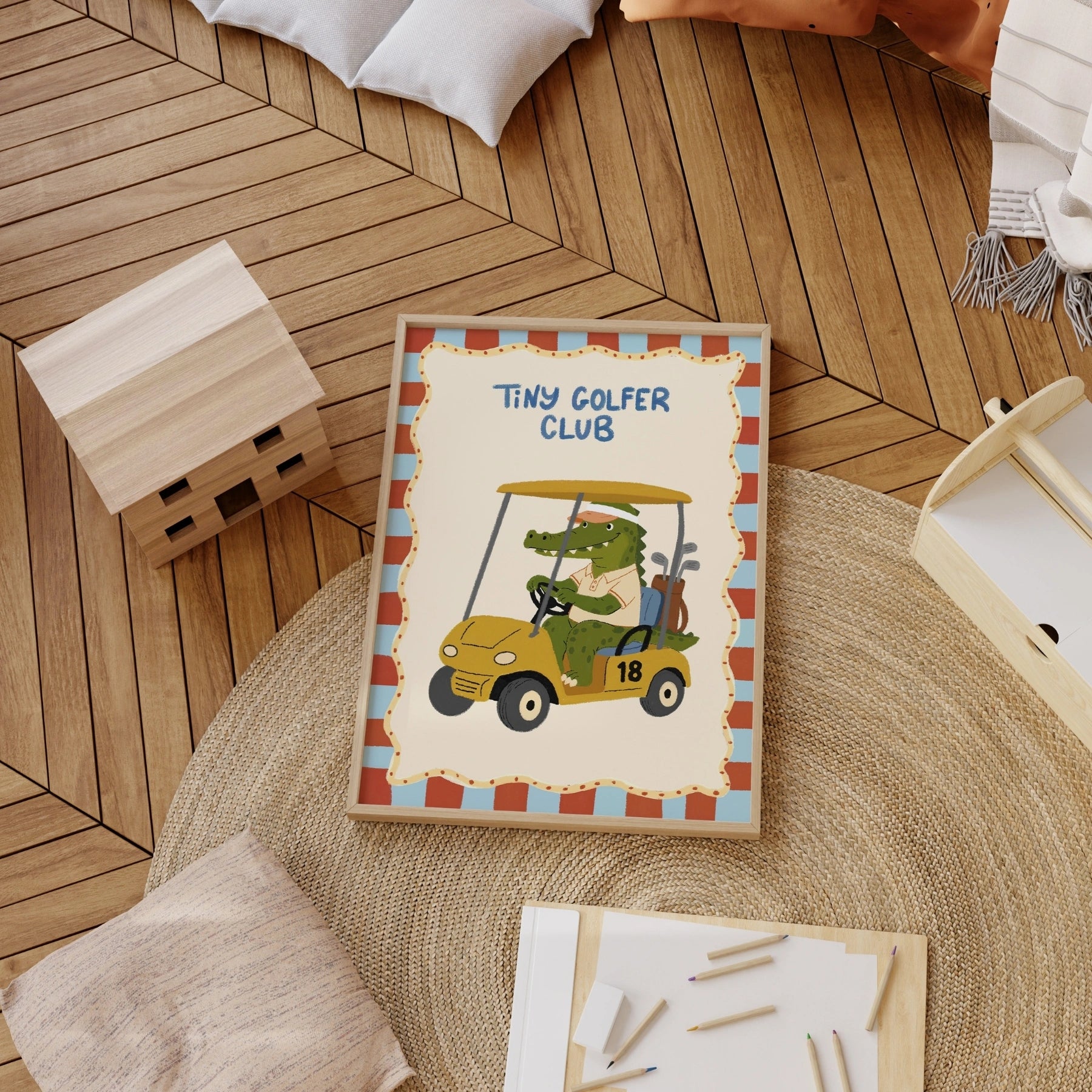 Alligator Golf Print