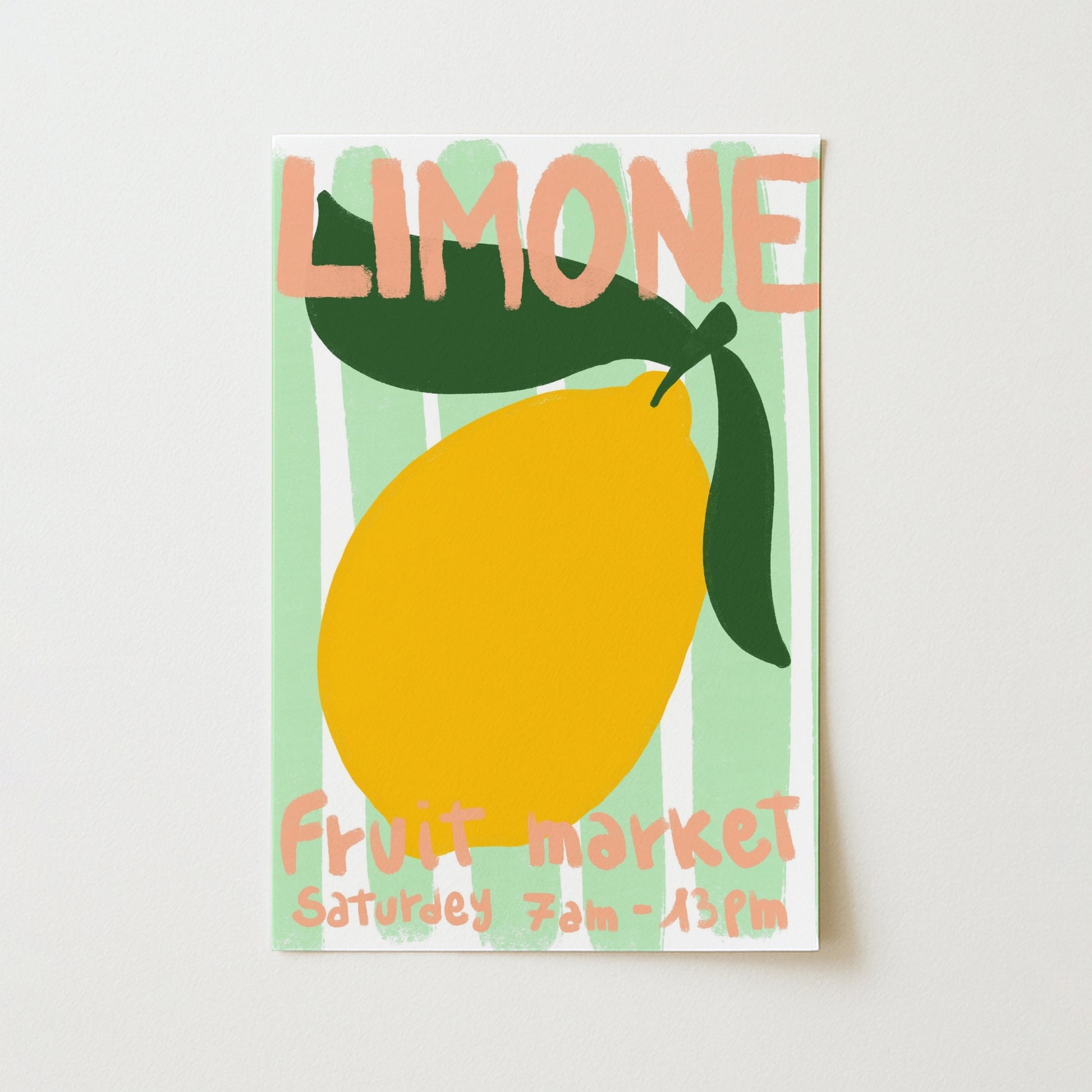 Lemon Market Print – Italian Fruit Stand Wall Art