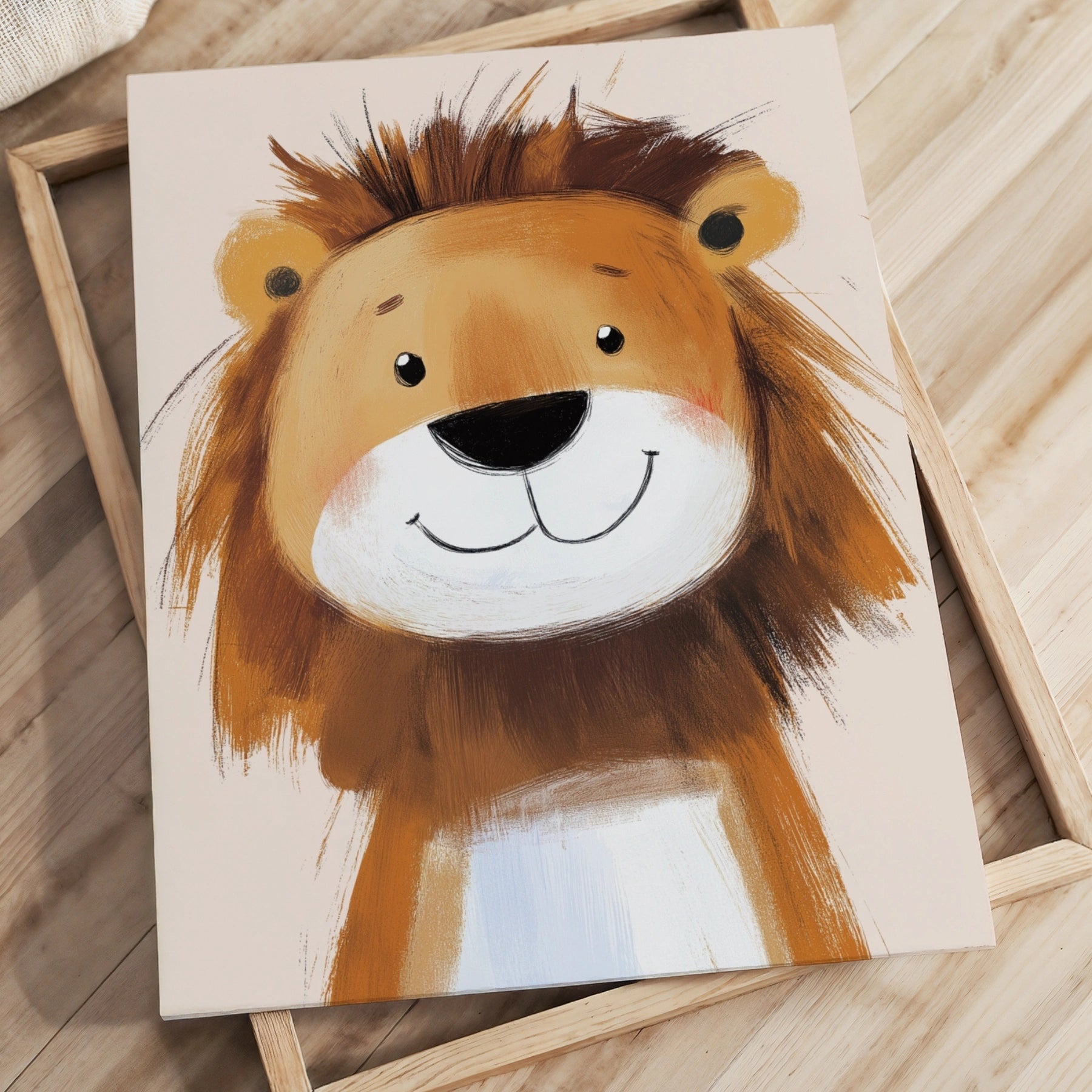 Lion Jungle Nursery Canvas Print