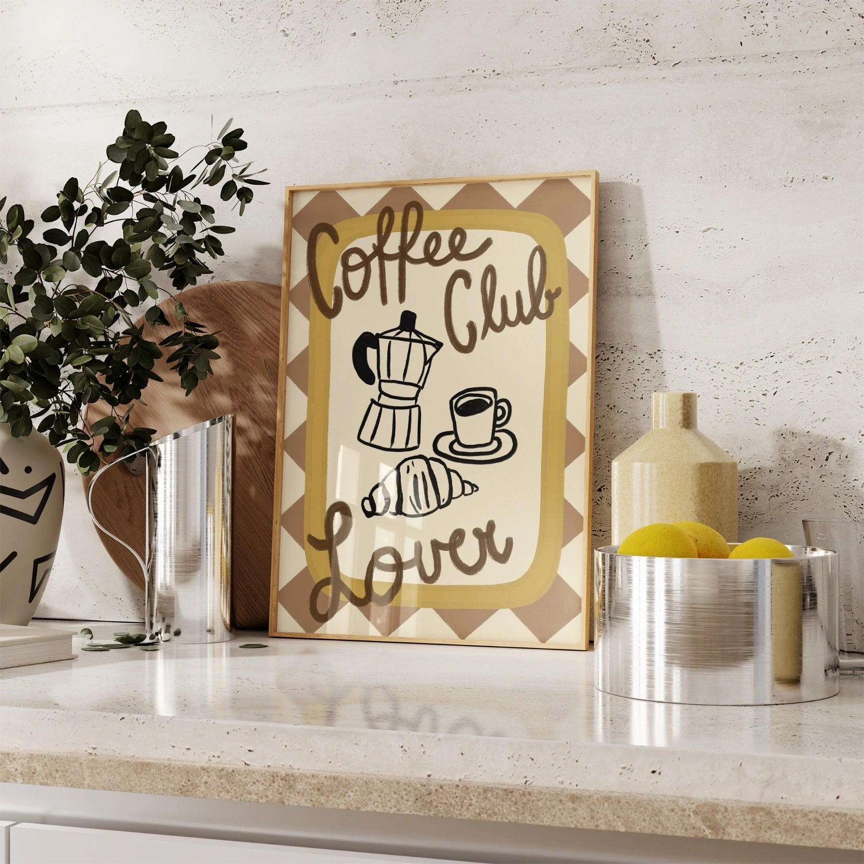 Coffee Club Kitchen Wall Art, Kitchen Wall Decor