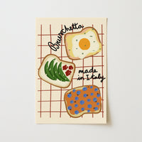 Retro Mediterranean Print, Kitchen Wall Decor