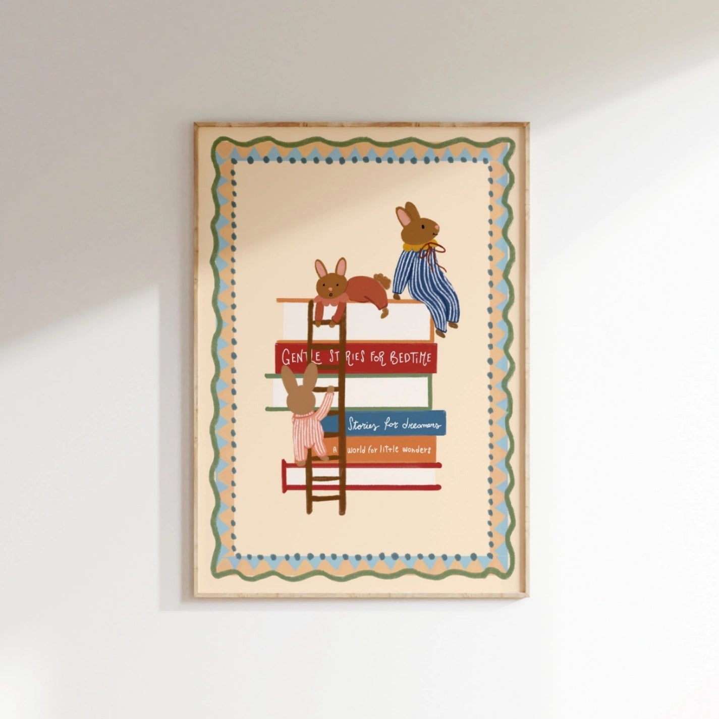 Bedtime Stories Nursery Print, Whimsical Kids Decor