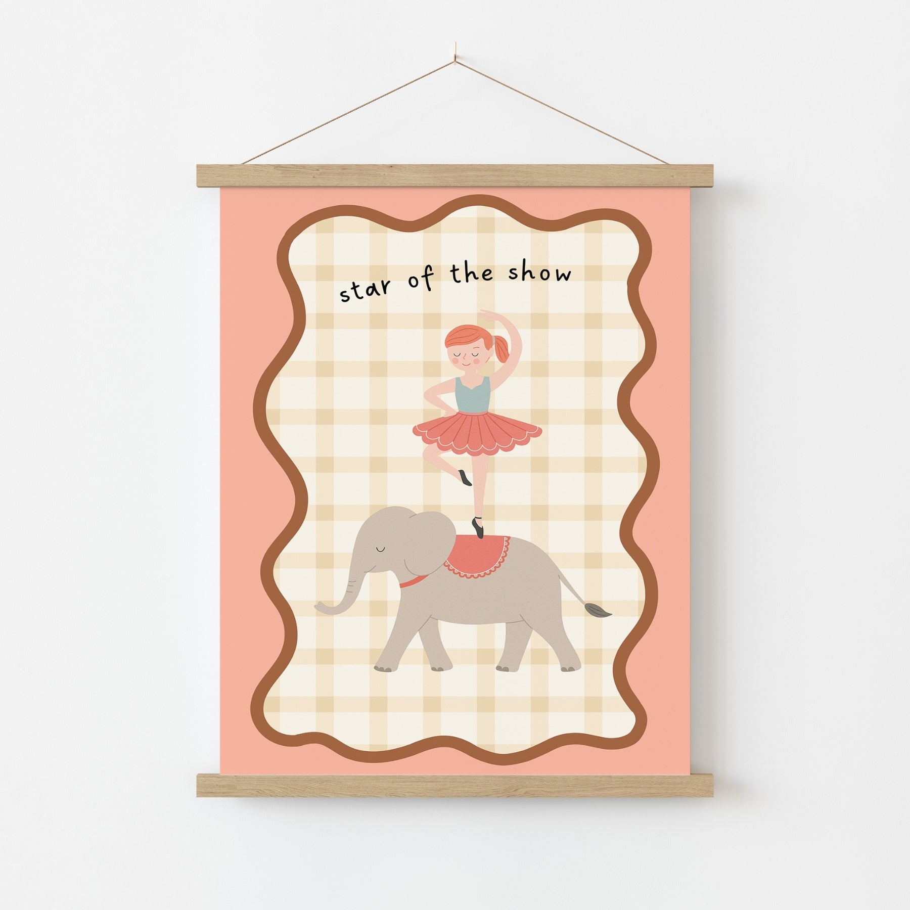 Star of the Show Nursery Print - Circus Elephant and Ballerina Wall Art, Circus Nursery Decor