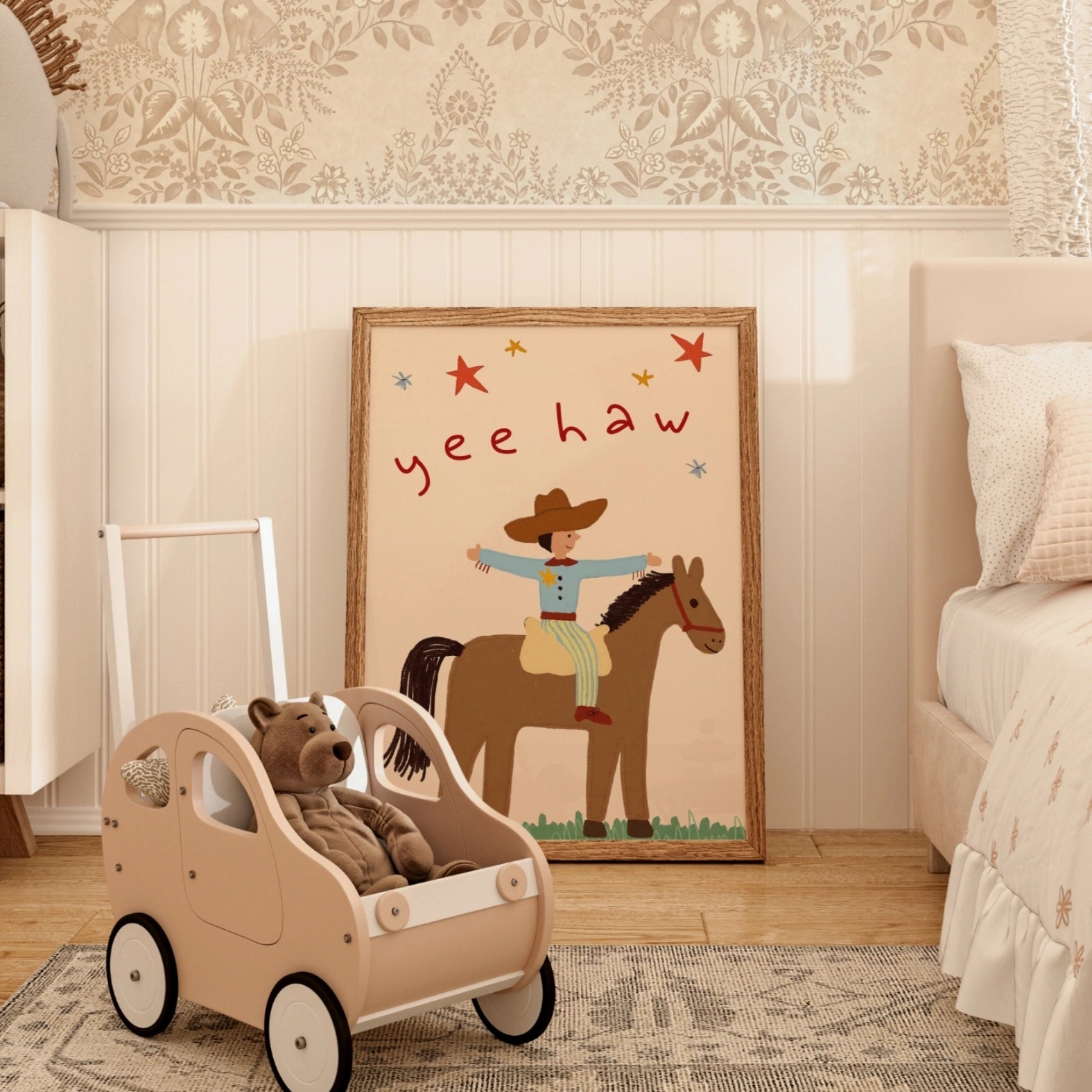 Yee Haw Cowboy Nursery Print