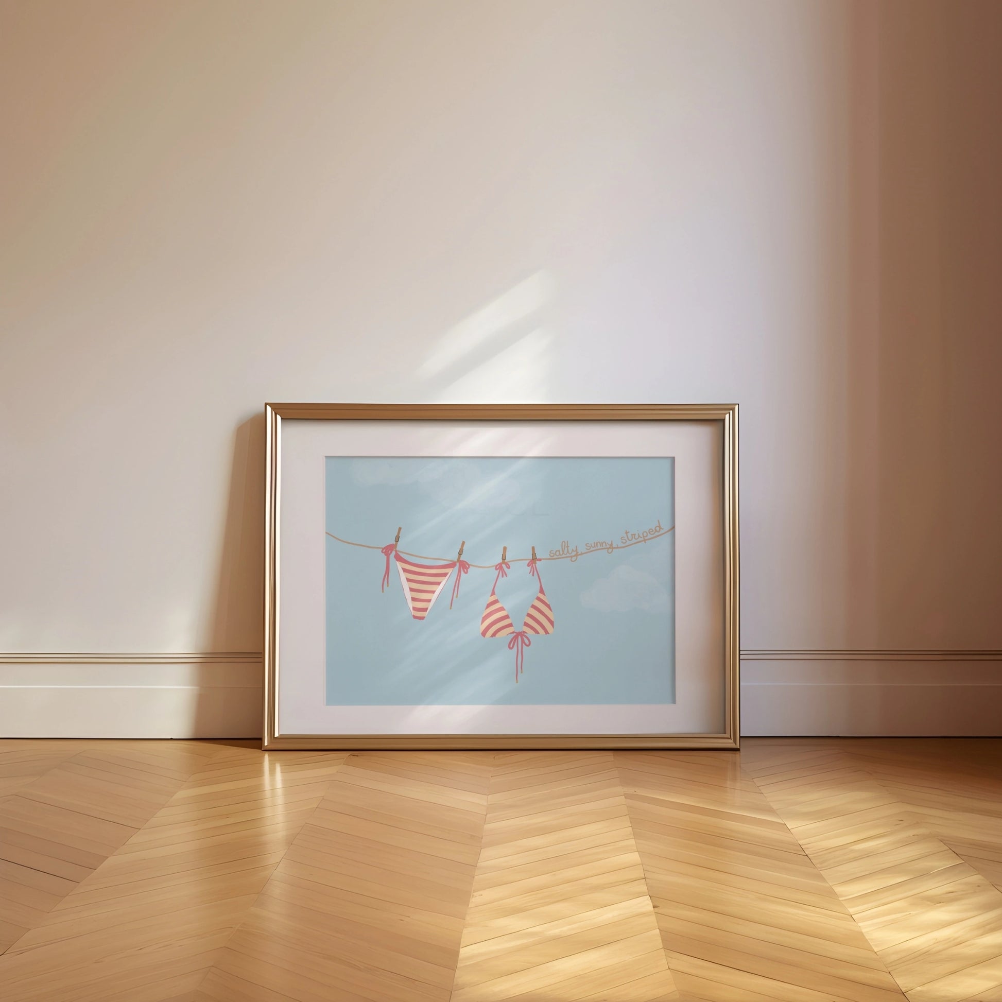 Striped Bikini Wall Art