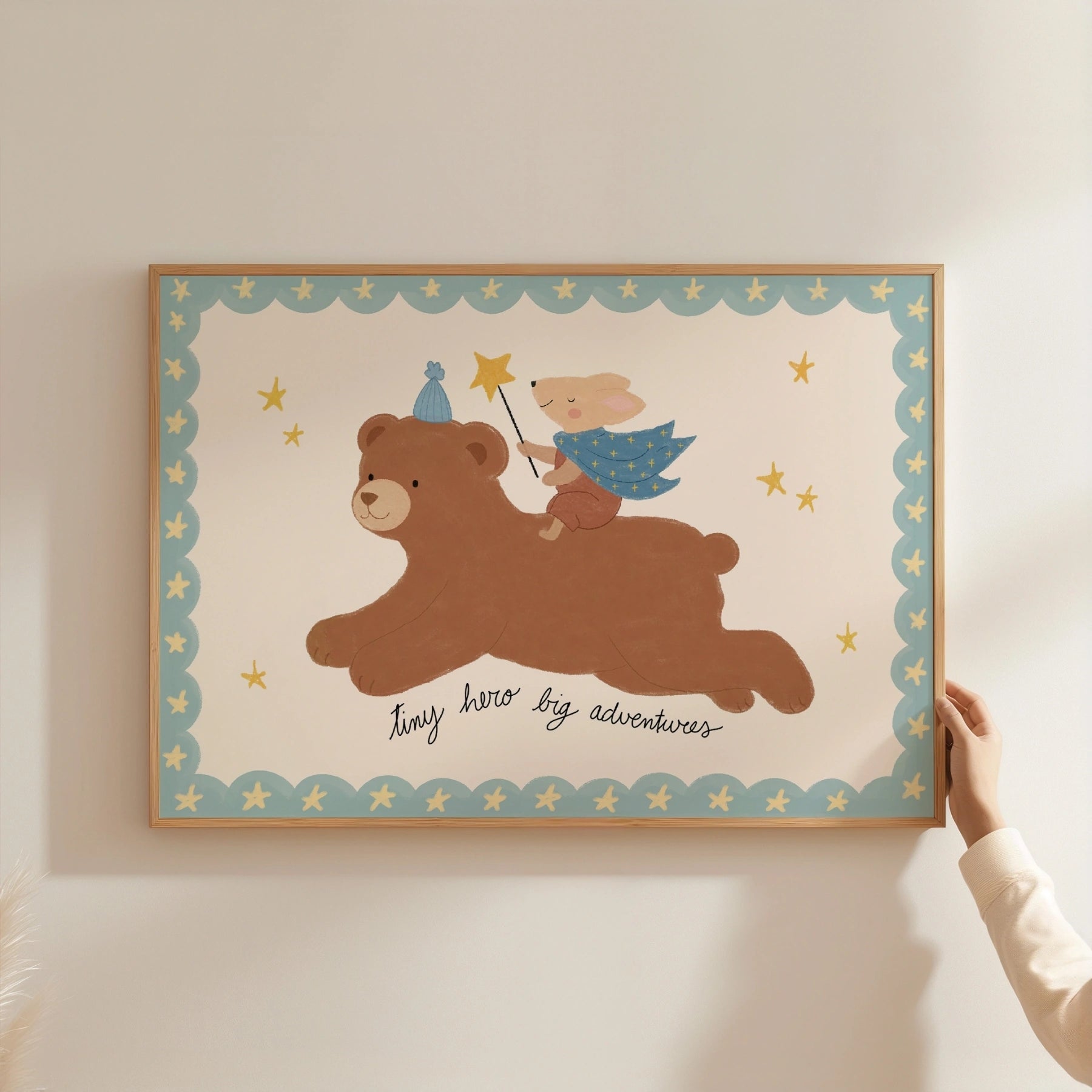 Arte murale per bambini piccolo eroe grandi avventure