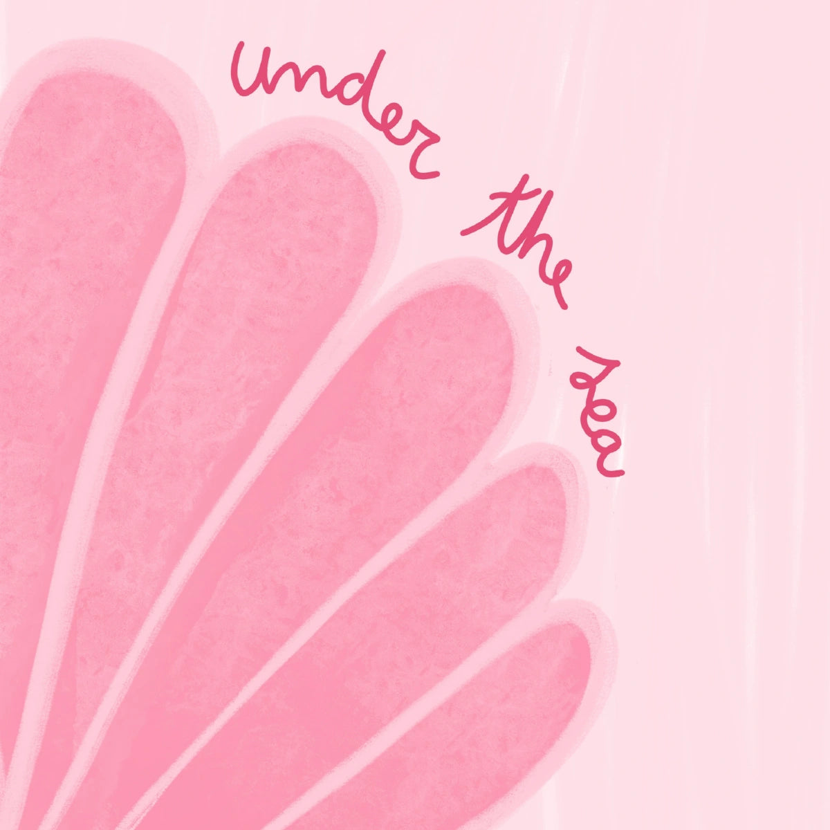 Under the Sea Wall Art Print - Pink Seashell Coastal Poster
