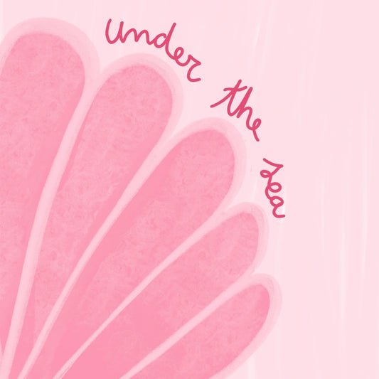Under the Sea Wall Art Print - Pink Seashell Coastal Poster