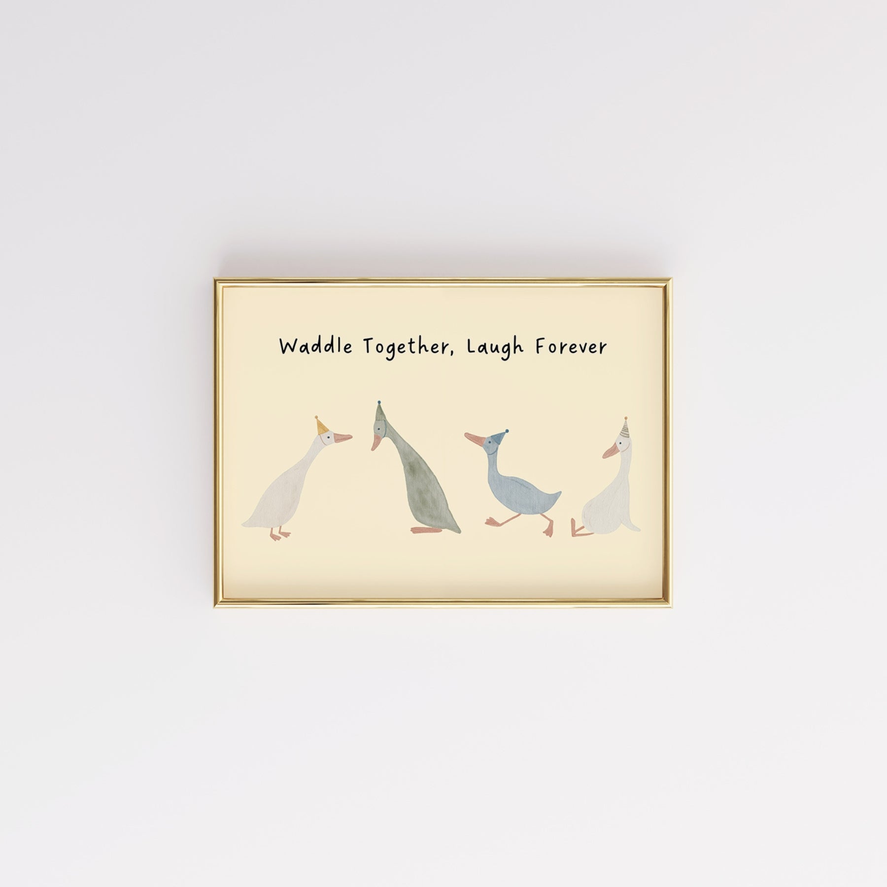 Goose Nursery Print - Funny Duck Wall Art for Kids