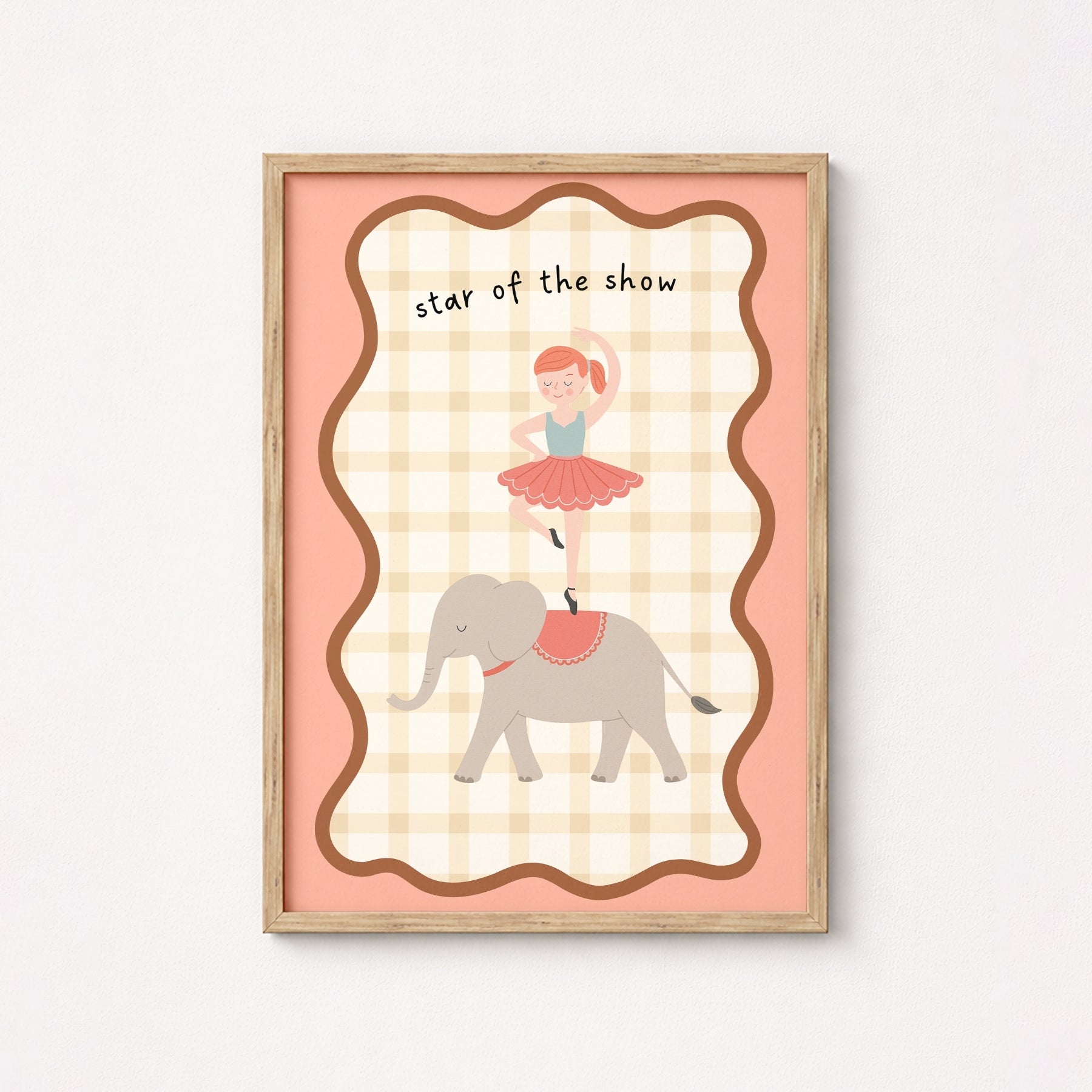 Star of the Show Nursery Print - Circus Elephant and Ballerina Wall Art, Circus Nursery Decor