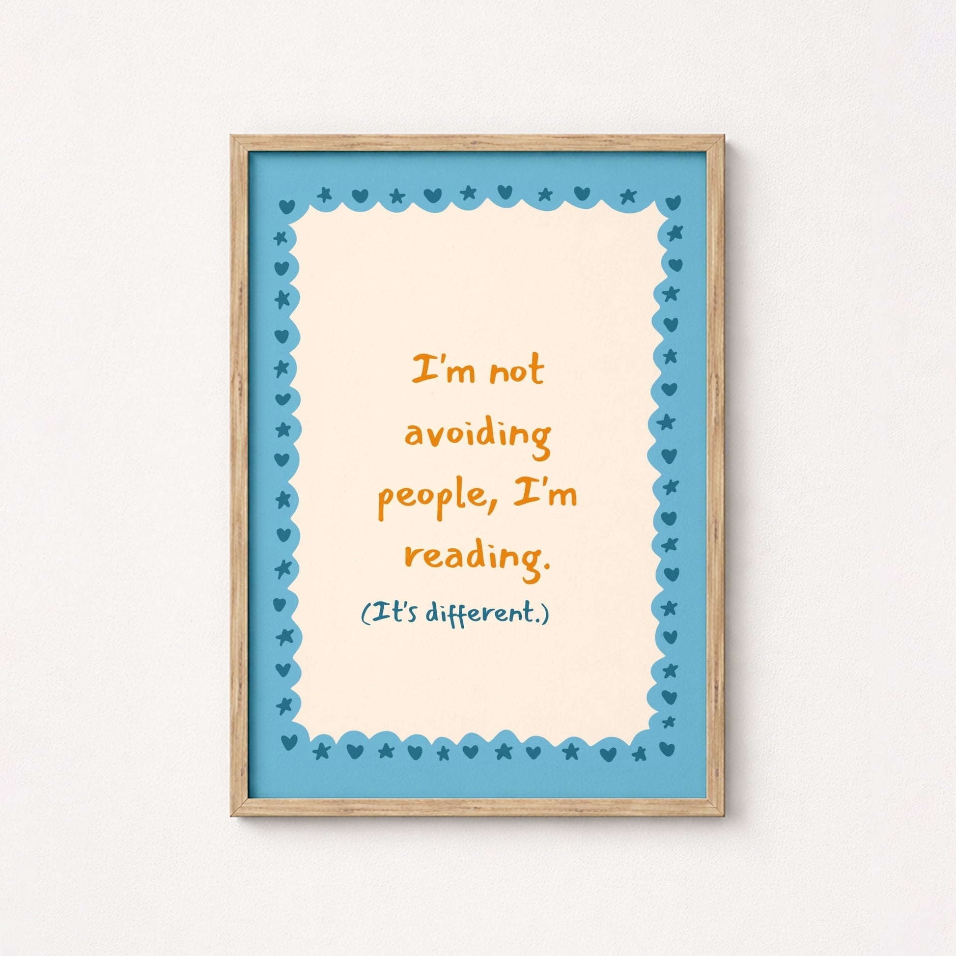Reading Print – Funny Bookish Quote Wall Art