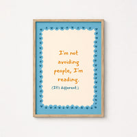 Reading Print – Funny Bookish Quote Wall Art