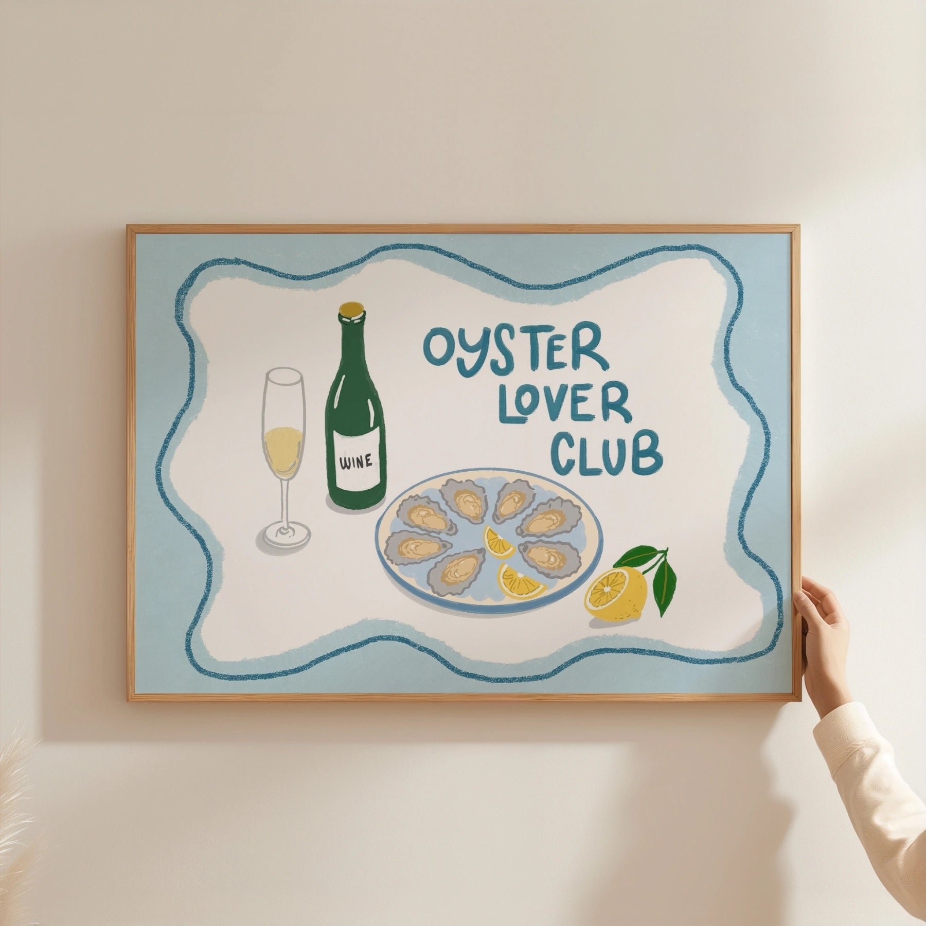 Arte murale club di amanti dell'ostrica