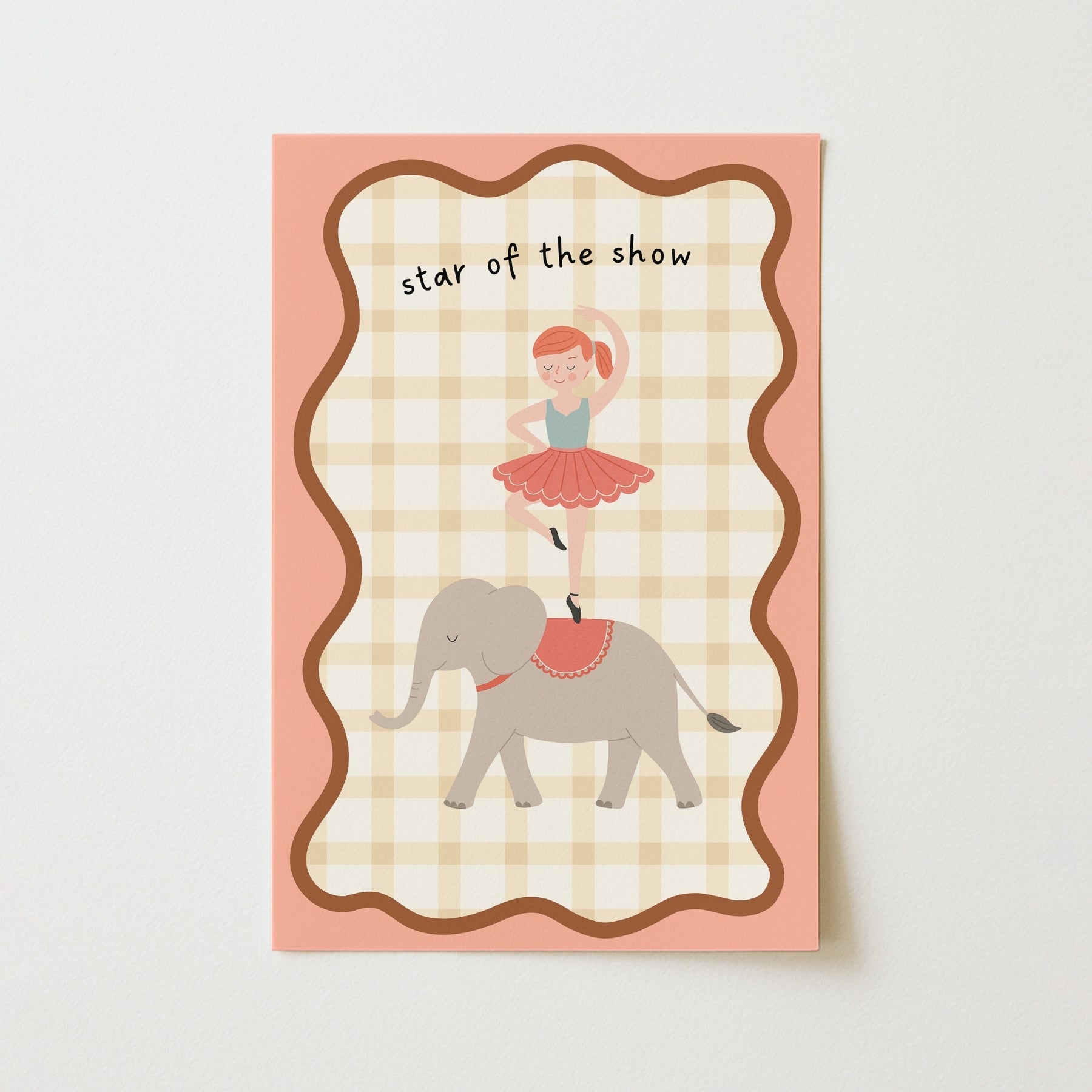 Star of the Show Nursery Print - Circus Elephant and Ballerina Wall Art, Circus Nursery Decor