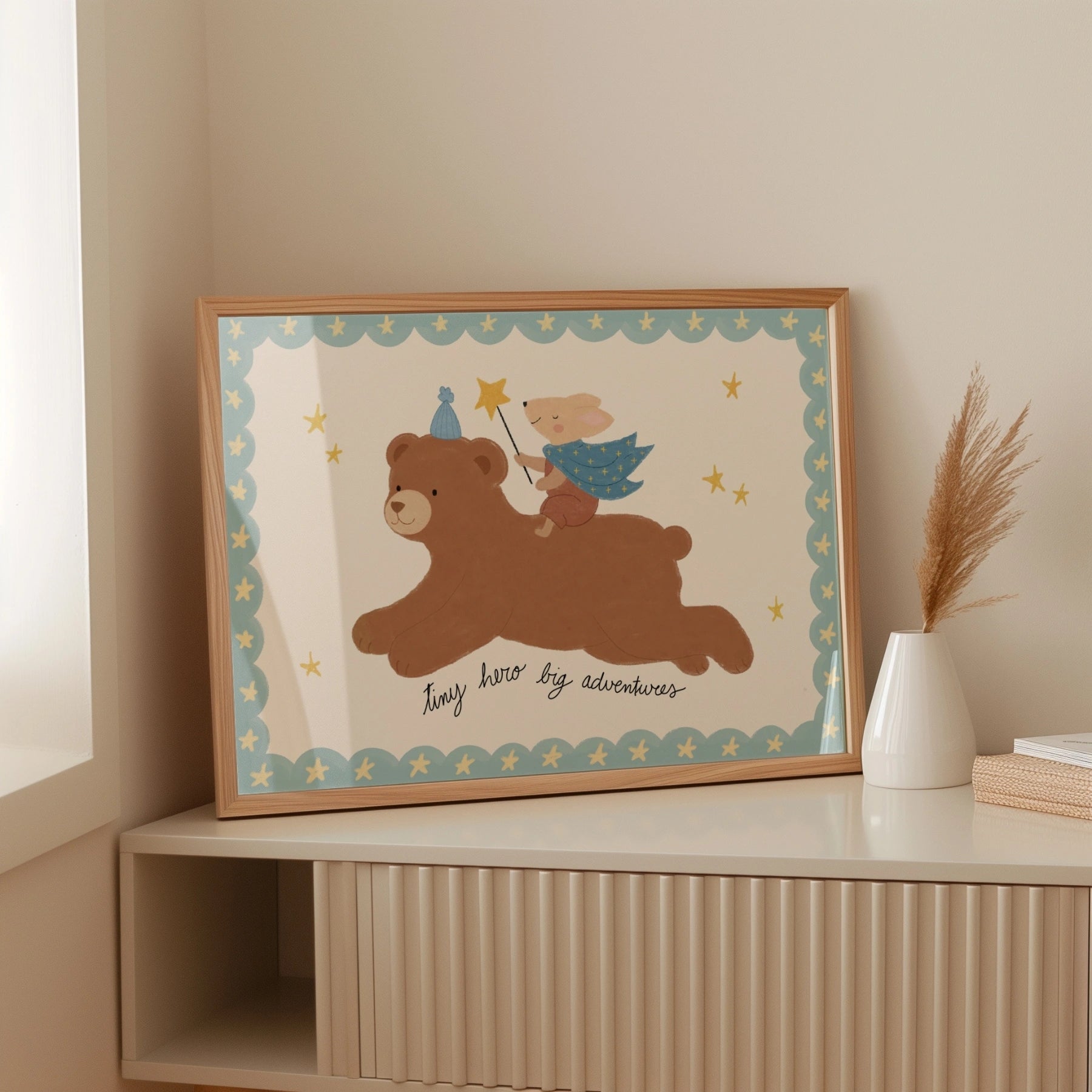 Arte murale per bambini piccolo eroe grandi avventure