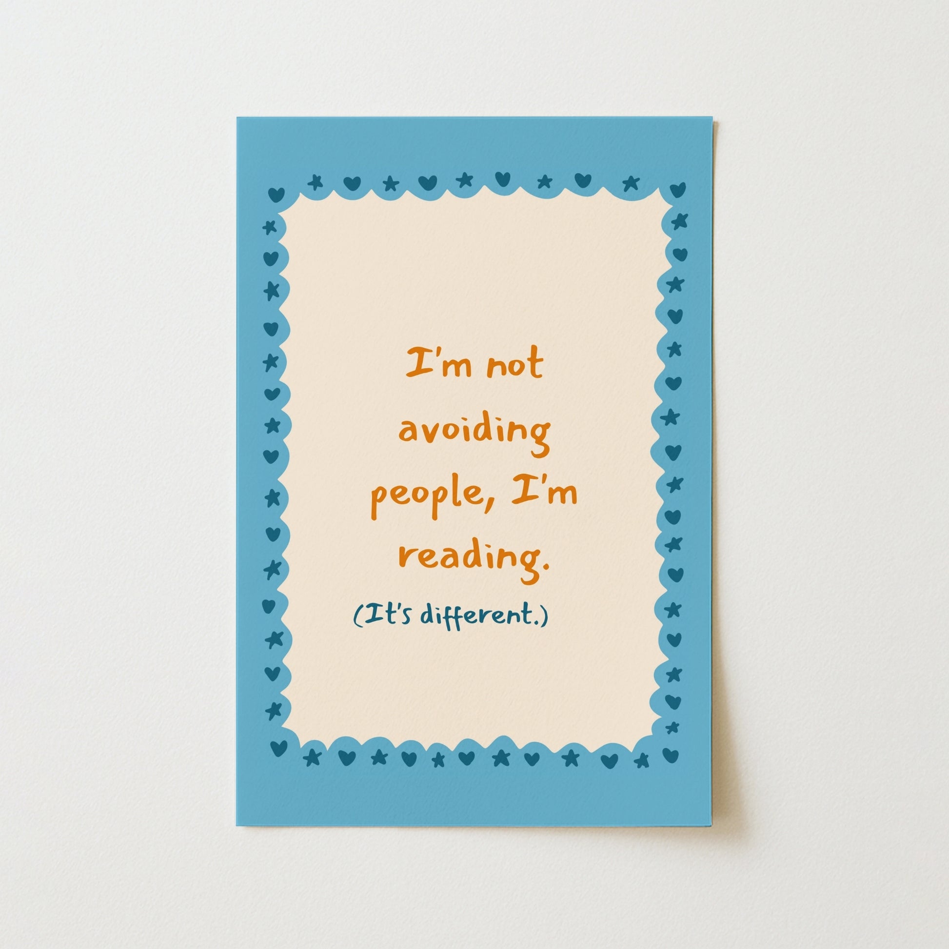 Reading Print – Funny Bookish Quote Wall Art