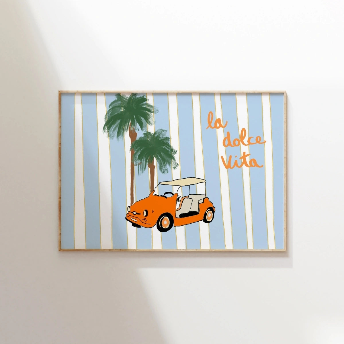 Impresión La Dolce Vita – Arte retro de verano italiano, decoración costera de pared