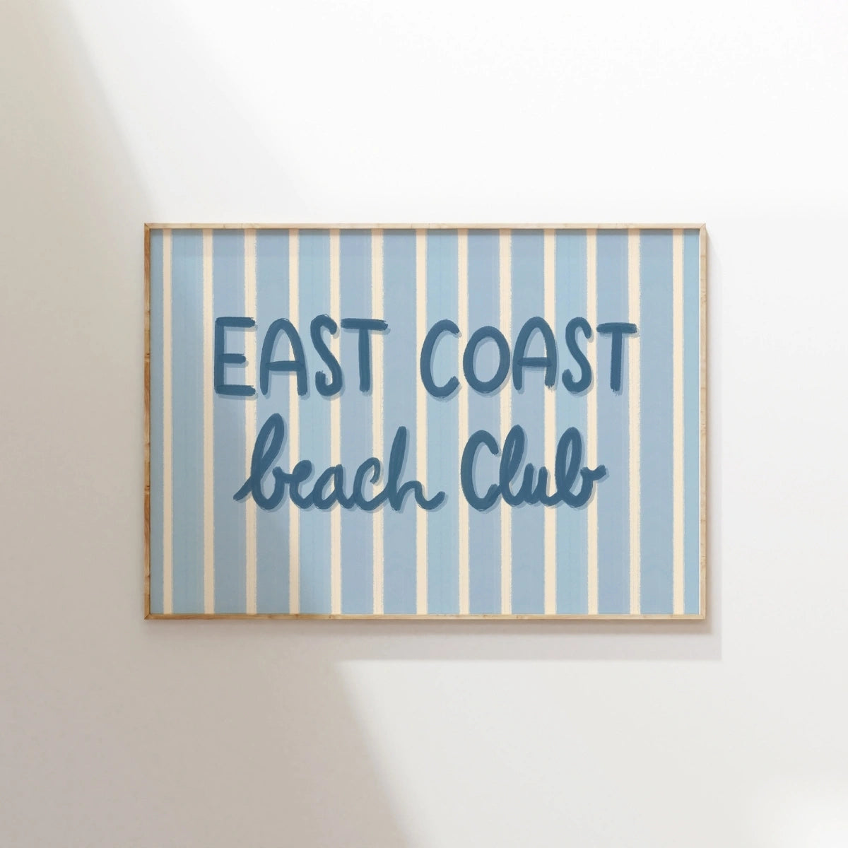 East Coast Beach Club Wall Art, Coastal Wall Decor