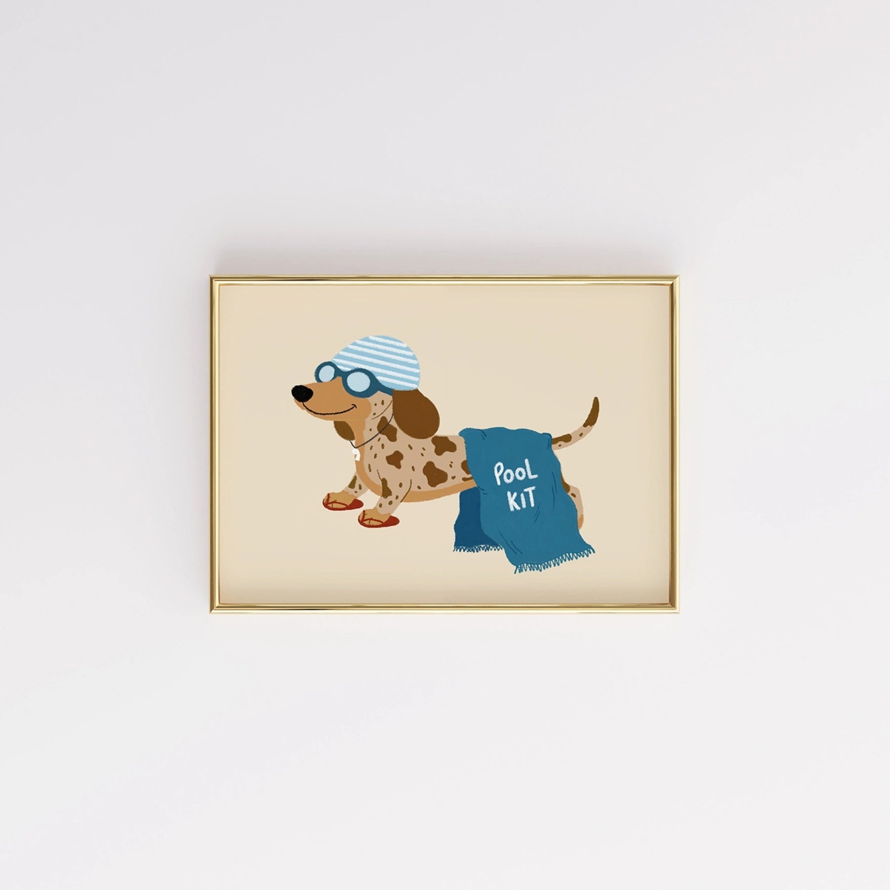 Pool Kit Dachshund Nursery Print