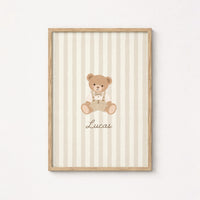 Personalized Nursery Name with Bear – Personalized wall art