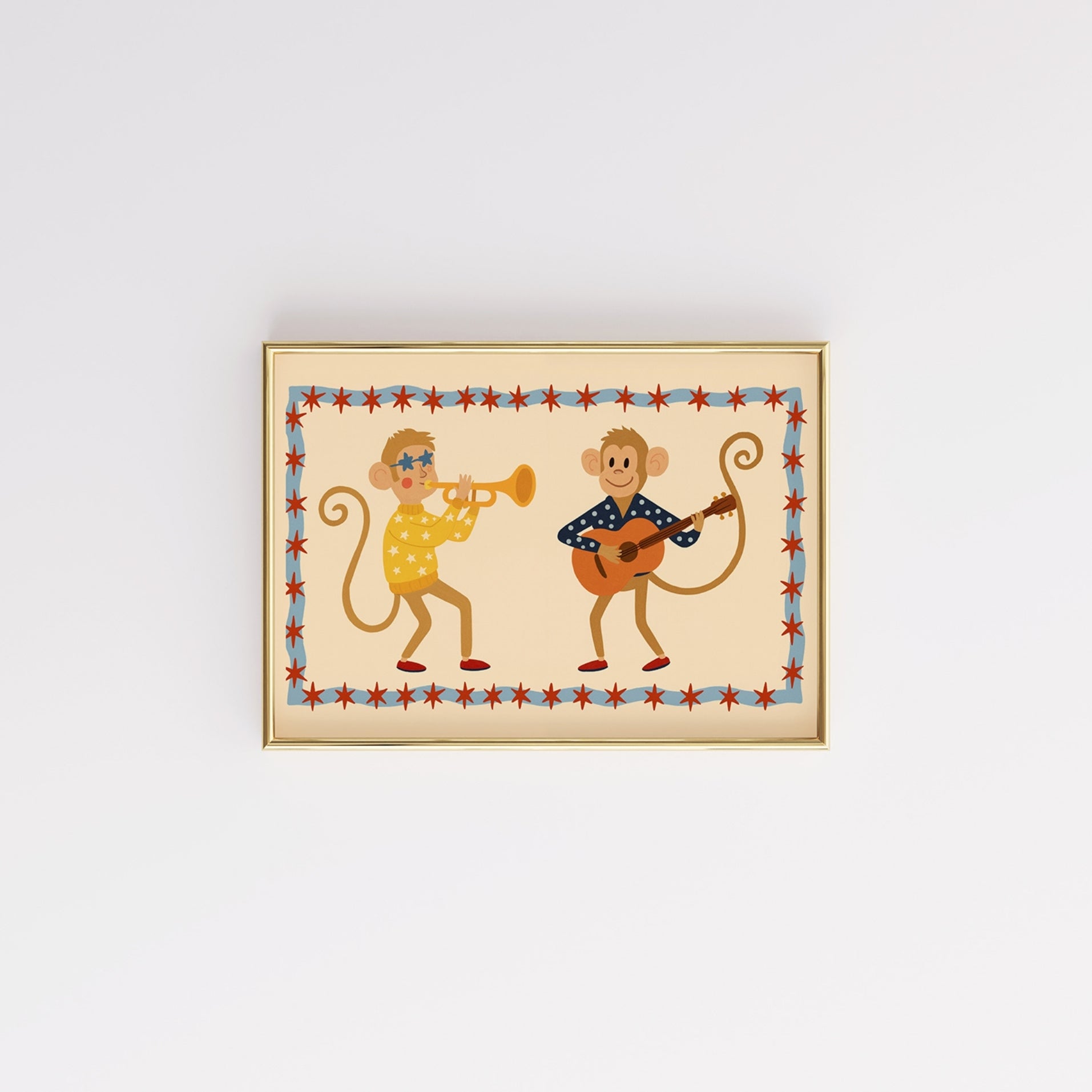 Musical Monkeys Nursery Print