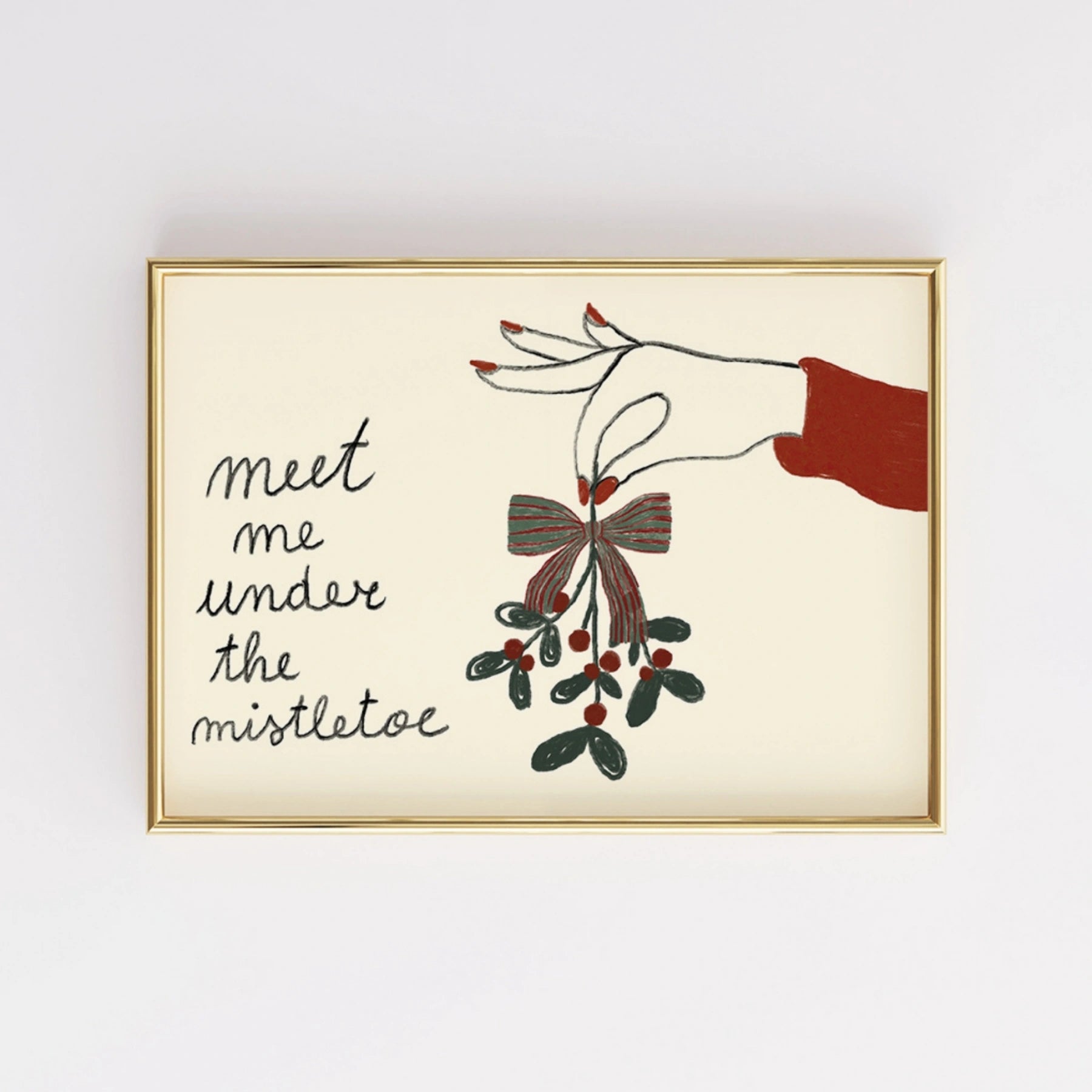 Mistletoe Christmas Print