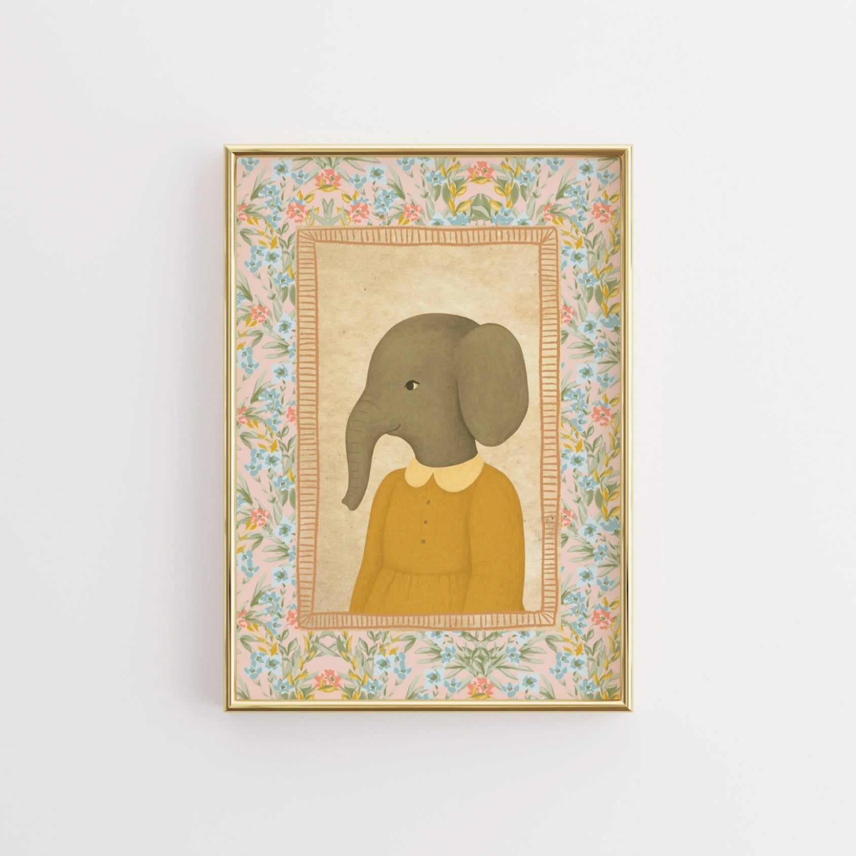 Arte murale con animali retrò