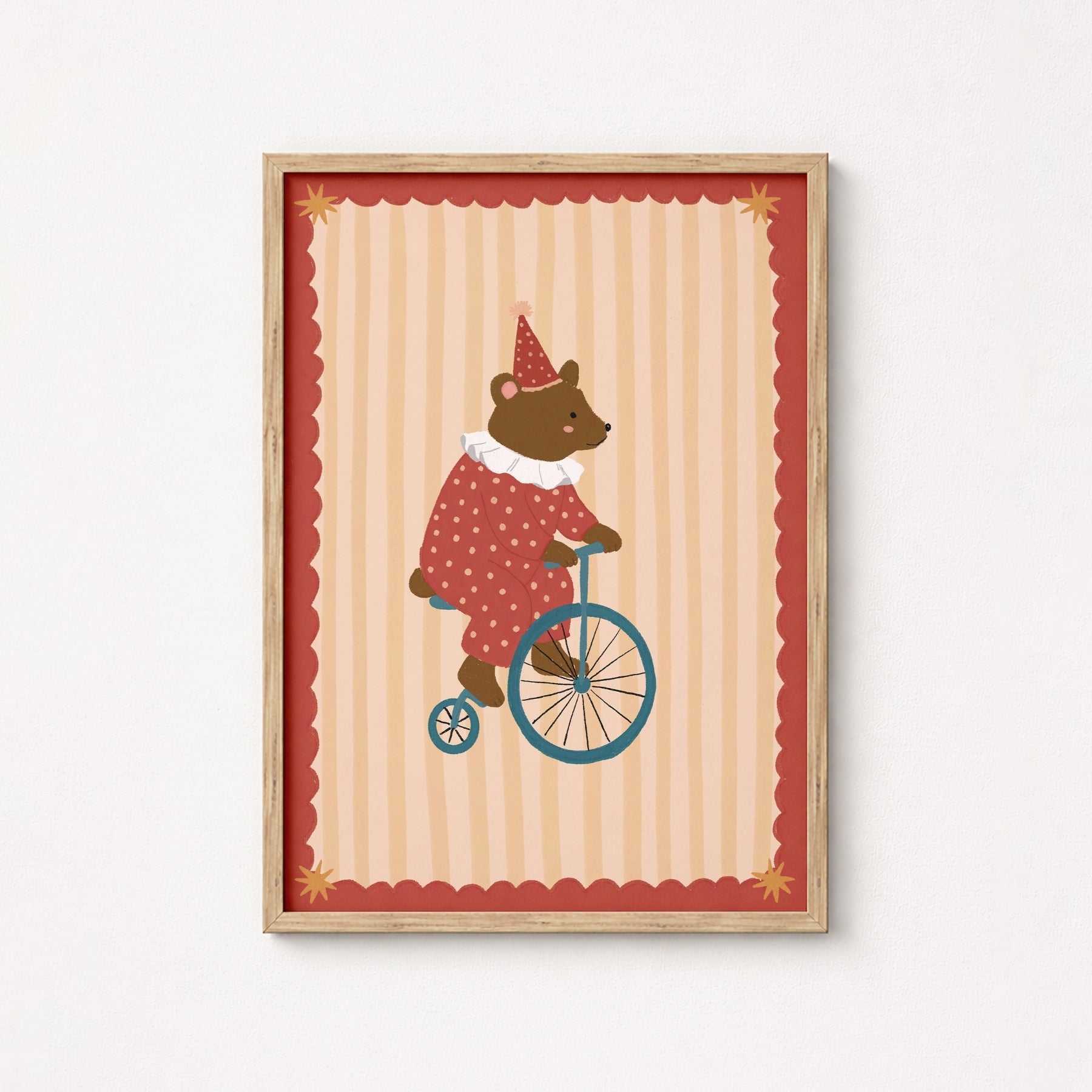 Vintage Circus Bear Nursery Print, Circus Nursery Decor – Wall Art